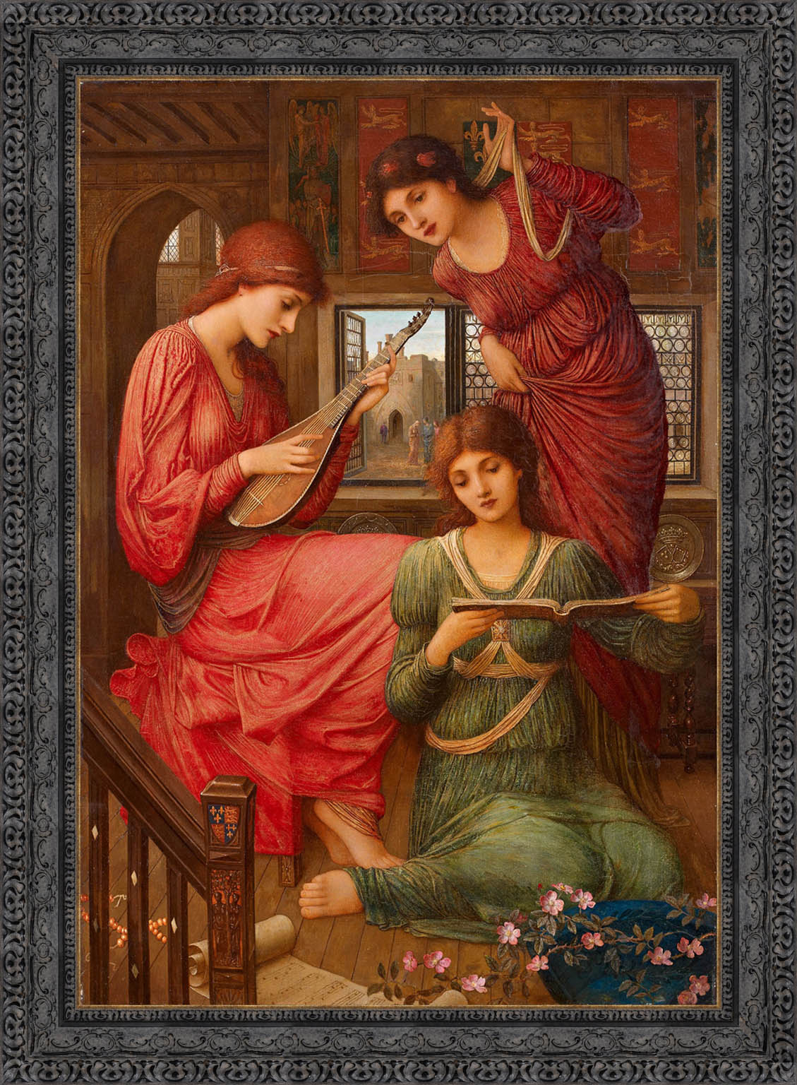 In The Golden Days by John Melhuish Strudwick — Framed Giclee Canvas Print | Canvas Classics