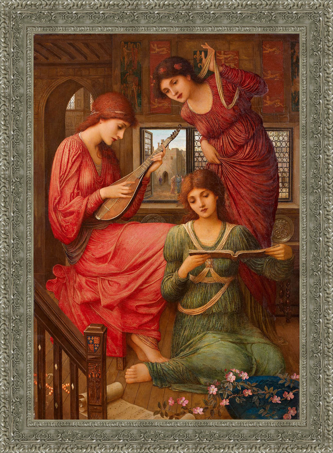 In The Golden Days by John Melhuish Strudwick — Framed Giclee Canvas Print | Canvas Classics