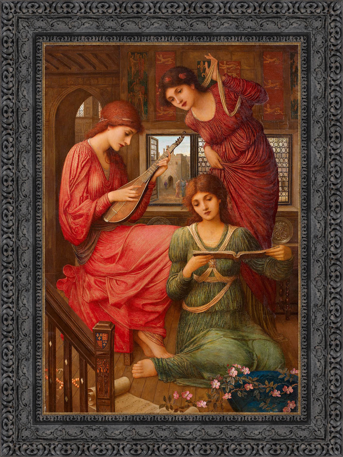 In The Golden Days by John Melhuish Strudwick — Framed Giclee Canvas Print | Canvas Classics