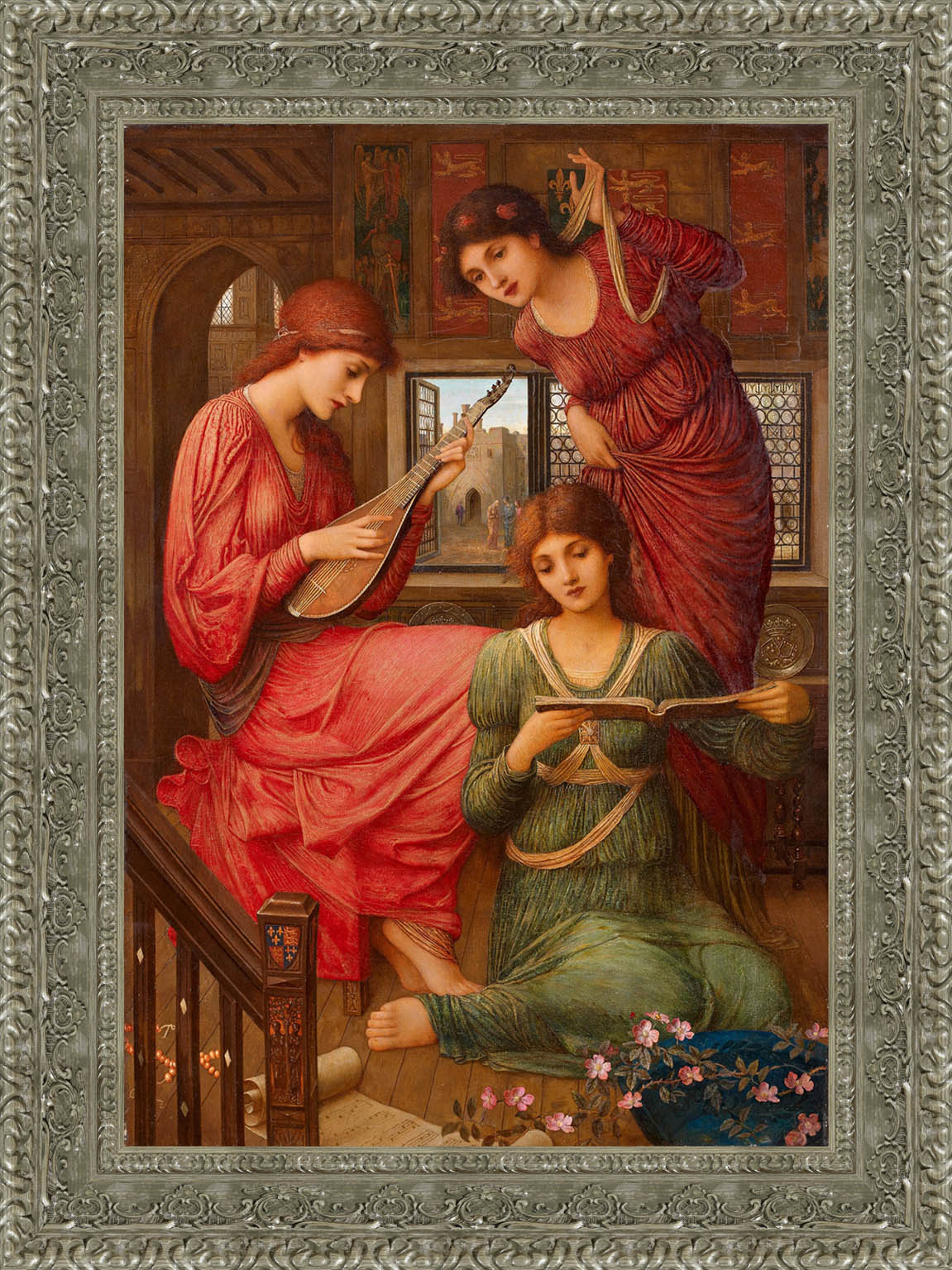 In The Golden Days by John Melhuish Strudwick — Framed Giclee Canvas Print | Canvas Classics