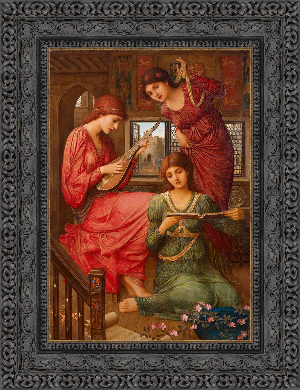 In The Golden Days by John Melhuish Strudwick — Framed Giclee Canvas Print | Canvas Classics