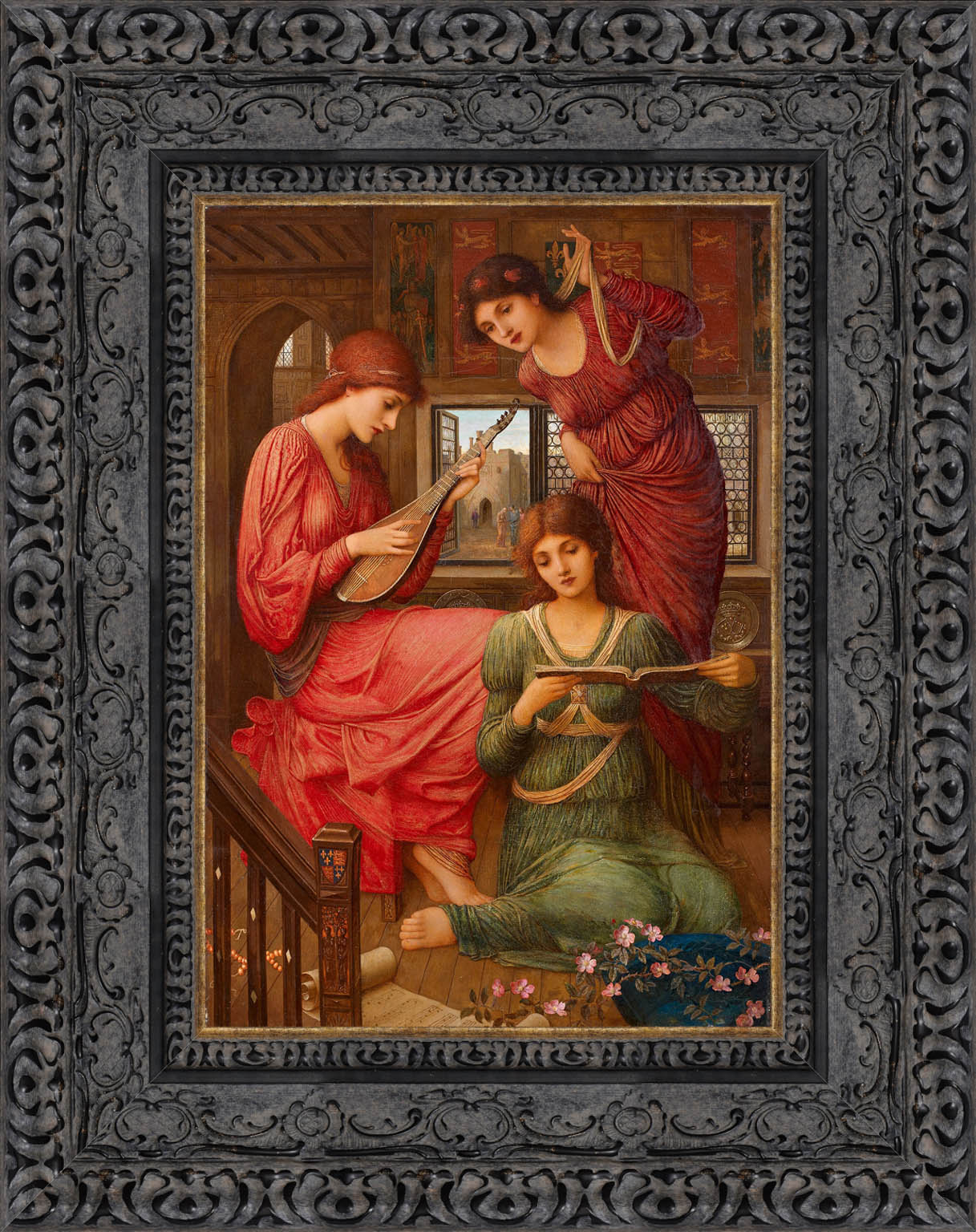 In The Golden Days by John Melhuish Strudwick — Framed Giclee Canvas Print | Canvas Classics