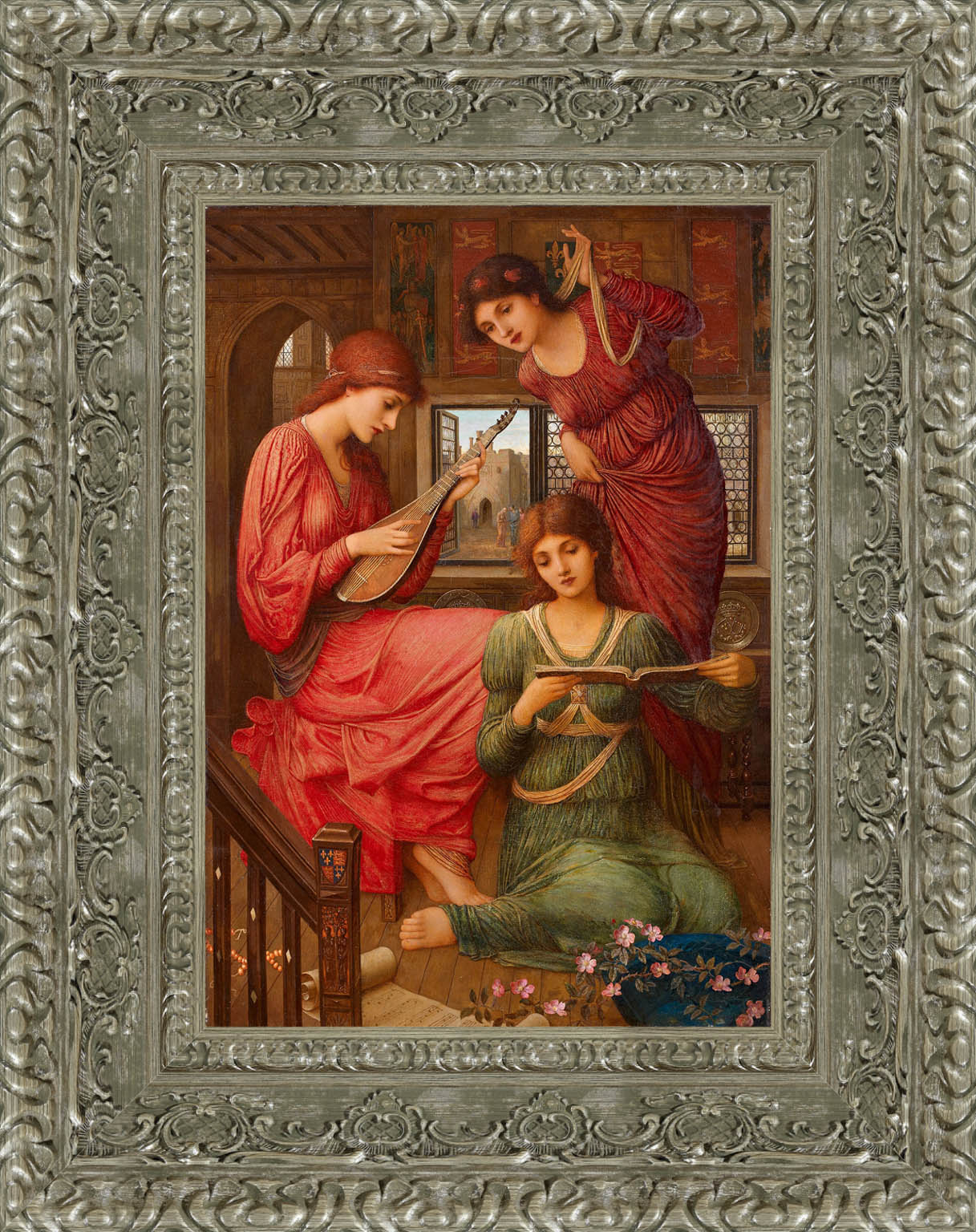In The Golden Days by John Melhuish Strudwick — Framed Giclee Canvas Print | Canvas Classics