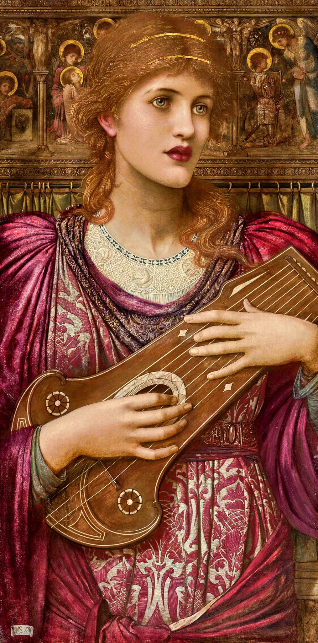 Thy Music Faintly Falling – John Melhuish Strudwick, 1890, framed