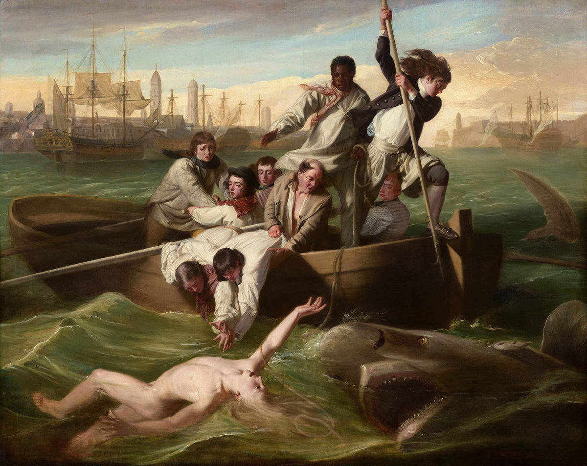 Watson and the Shark – John Singleton Copley, 1778, framed