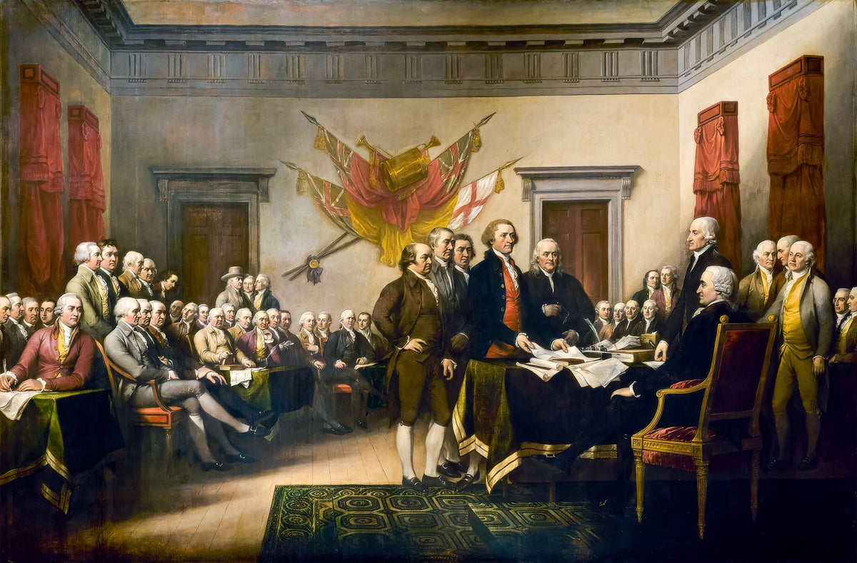 Declaration of Independence – John Trumbull, 1818, framed