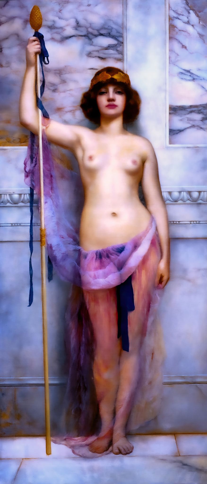 A Priestess – John William Godward, 1894, framed