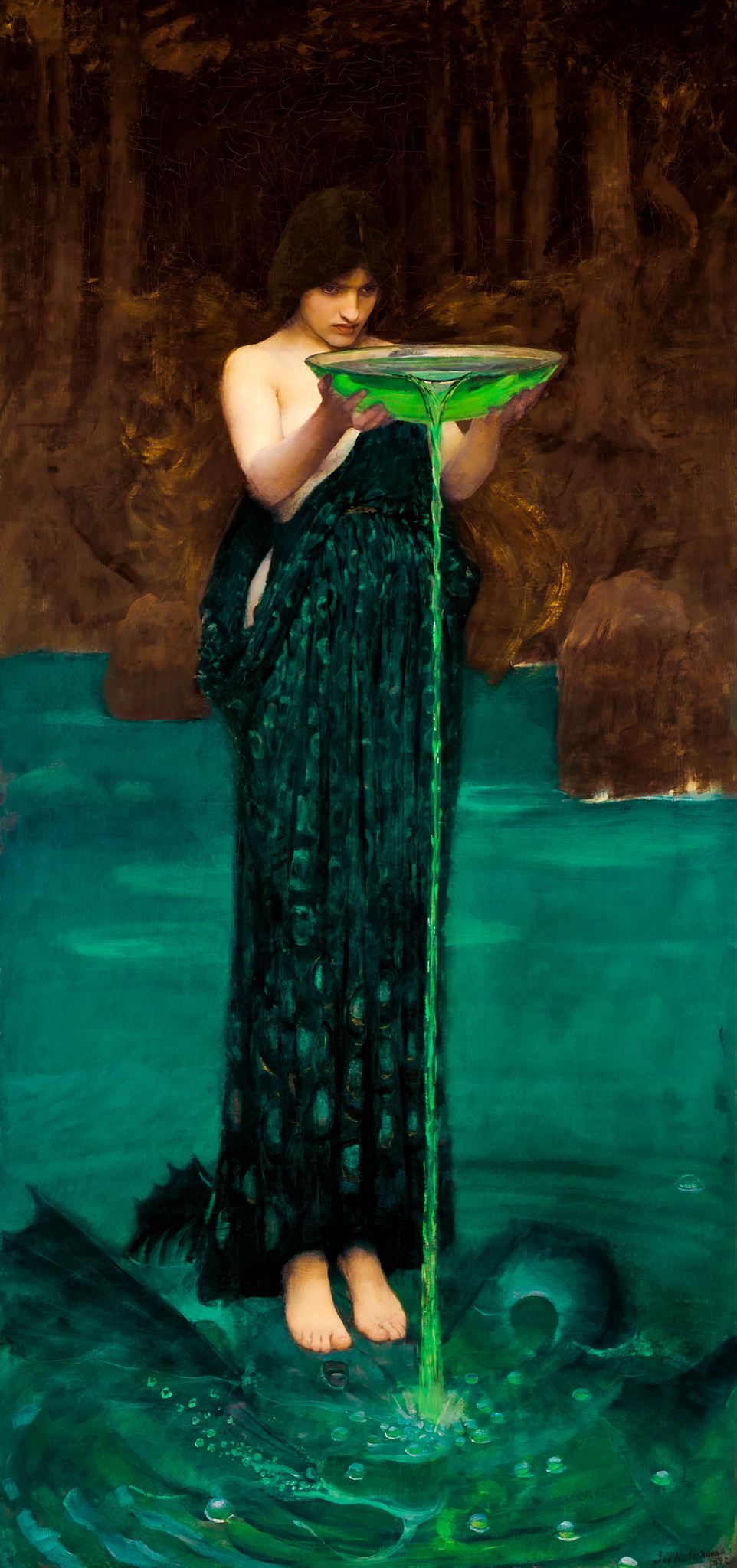 Circe Invidiosa – John William Waterhouse, 1892, framed