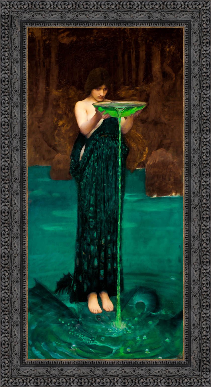 Circe Invidiosa by John William Waterhouse — Framed Giclee Canvas Print | Canvas Classics
