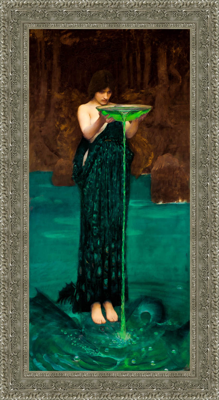 Circe Invidiosa by John William Waterhouse — Framed Giclee Canvas Print | Canvas Classics