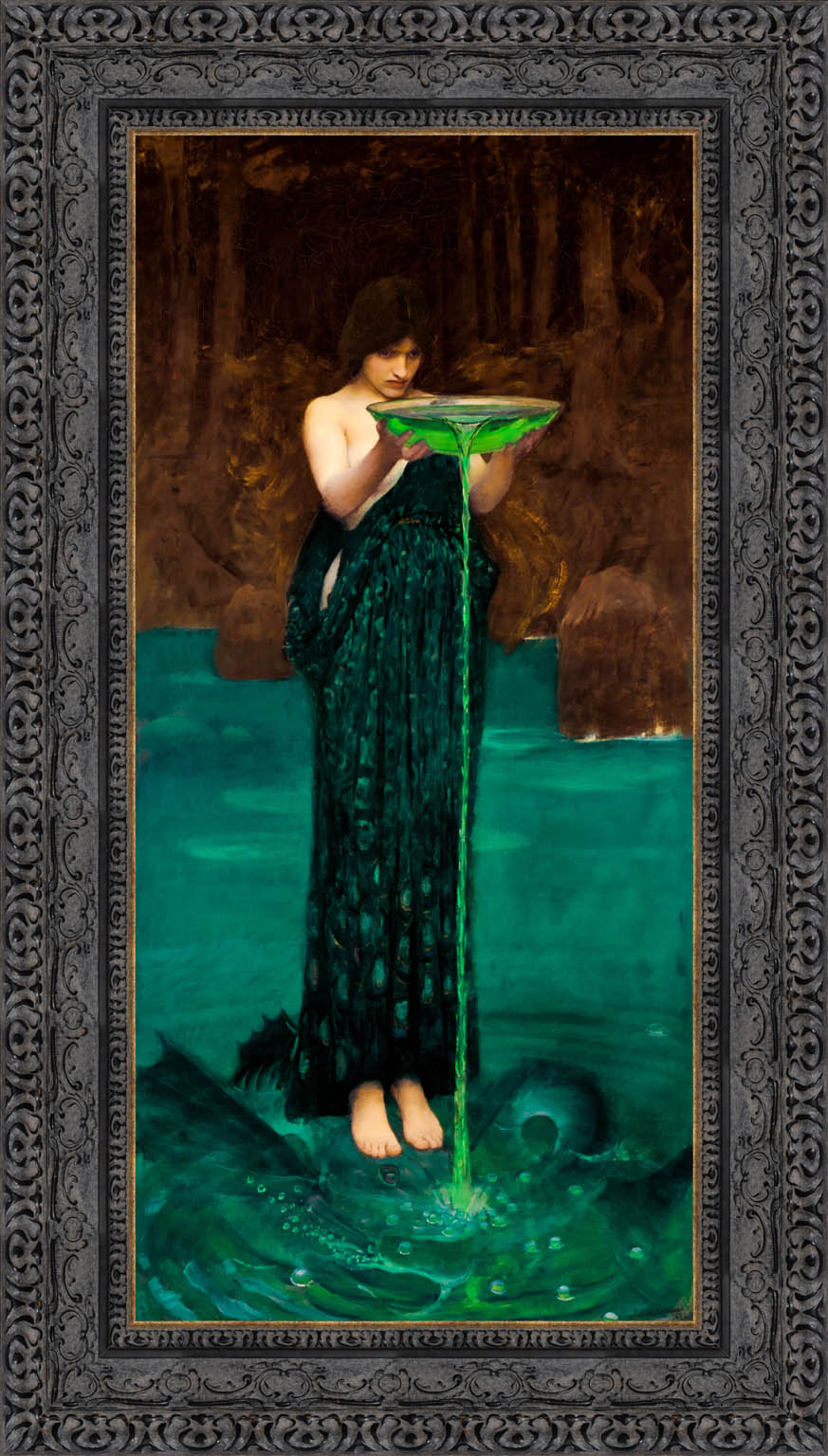 Circe Invidiosa by John William Waterhouse — Framed Giclee Canvas Print | Canvas Classics