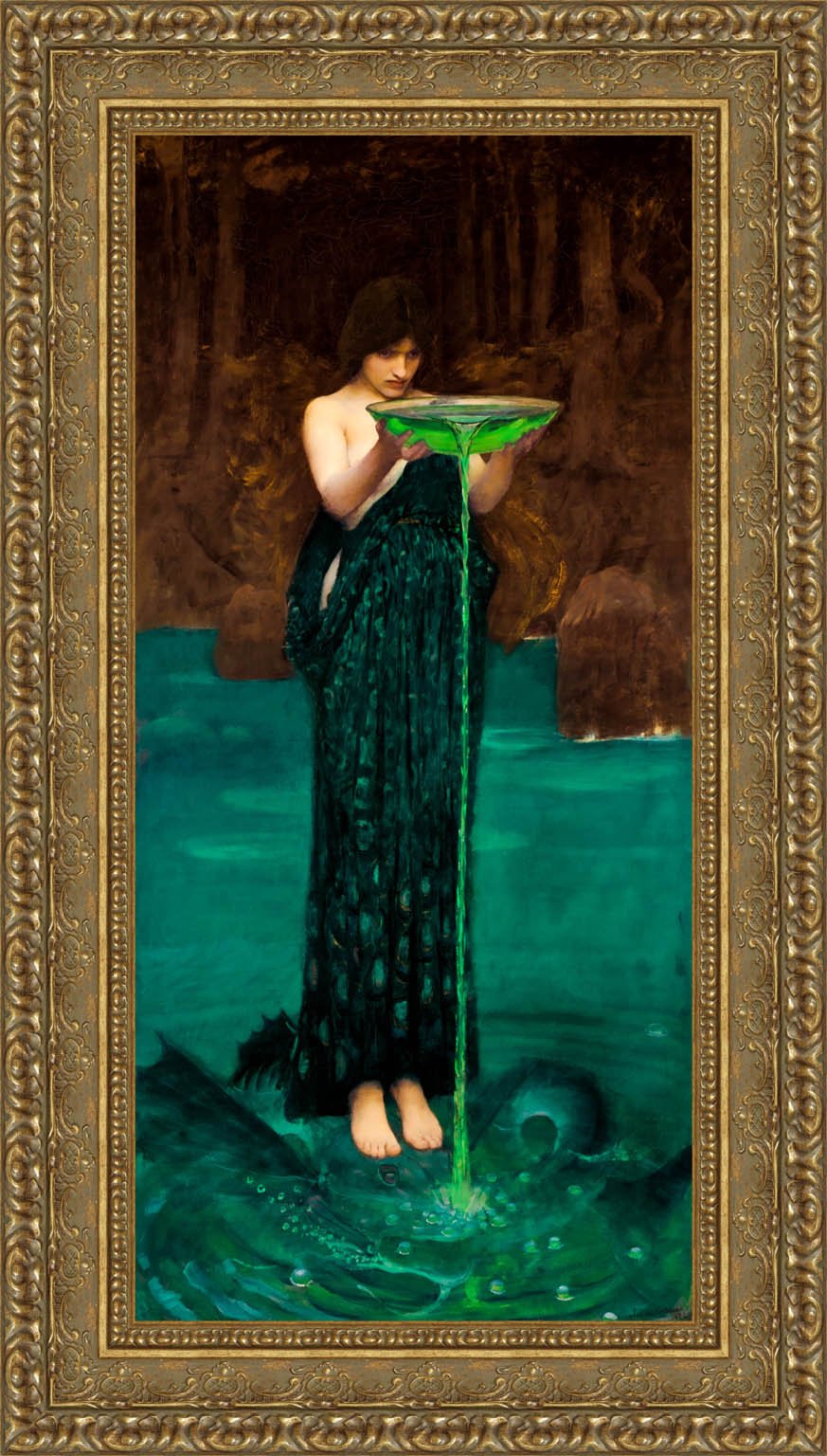 Circe Invidiosa by John William Waterhouse — Framed Giclee Canvas Print | Canvas Classics