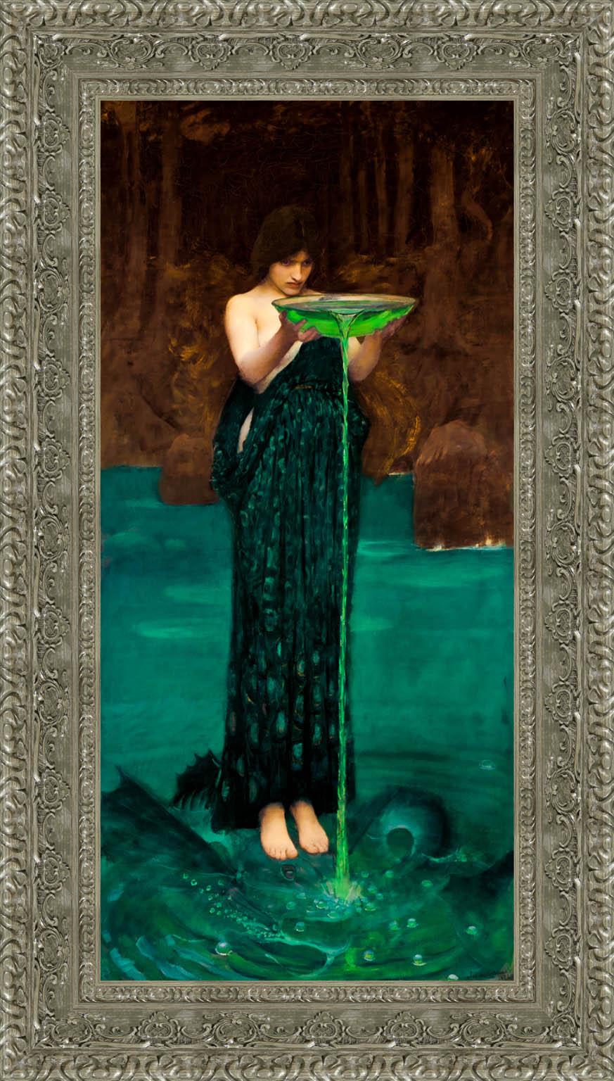 Circe Invidiosa by John William Waterhouse — Framed Giclee Canvas Print | Canvas Classics