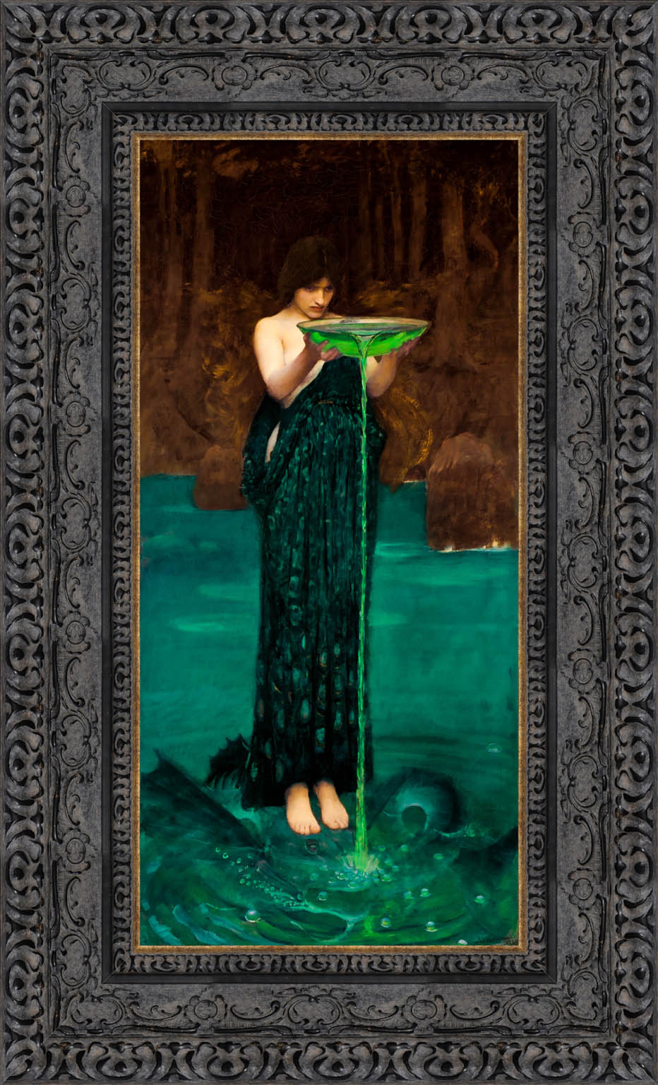 Circe Invidiosa by John William Waterhouse — Framed Giclee Canvas Print | Canvas Classics