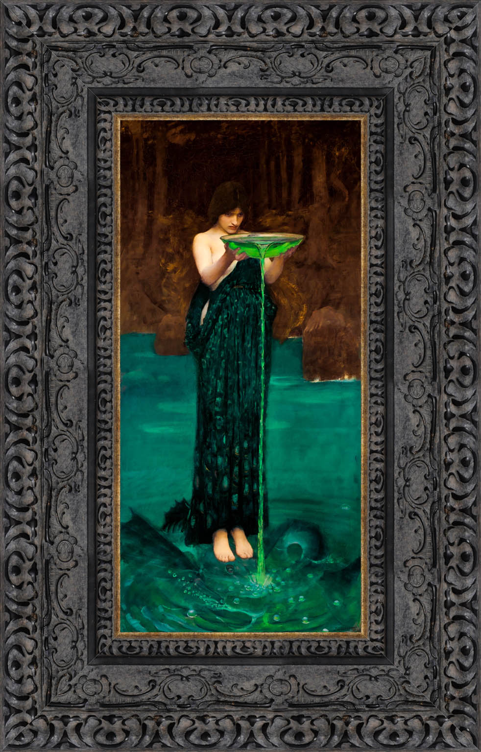 Circe Invidiosa by John William Waterhouse — Framed Giclee Canvas Print | Canvas Classics