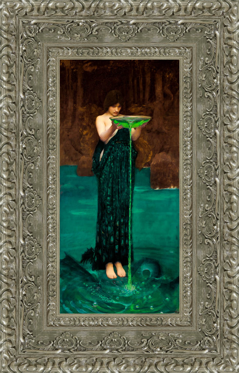 Circe Invidiosa by John William Waterhouse — Framed Giclee Canvas Print | Canvas Classics