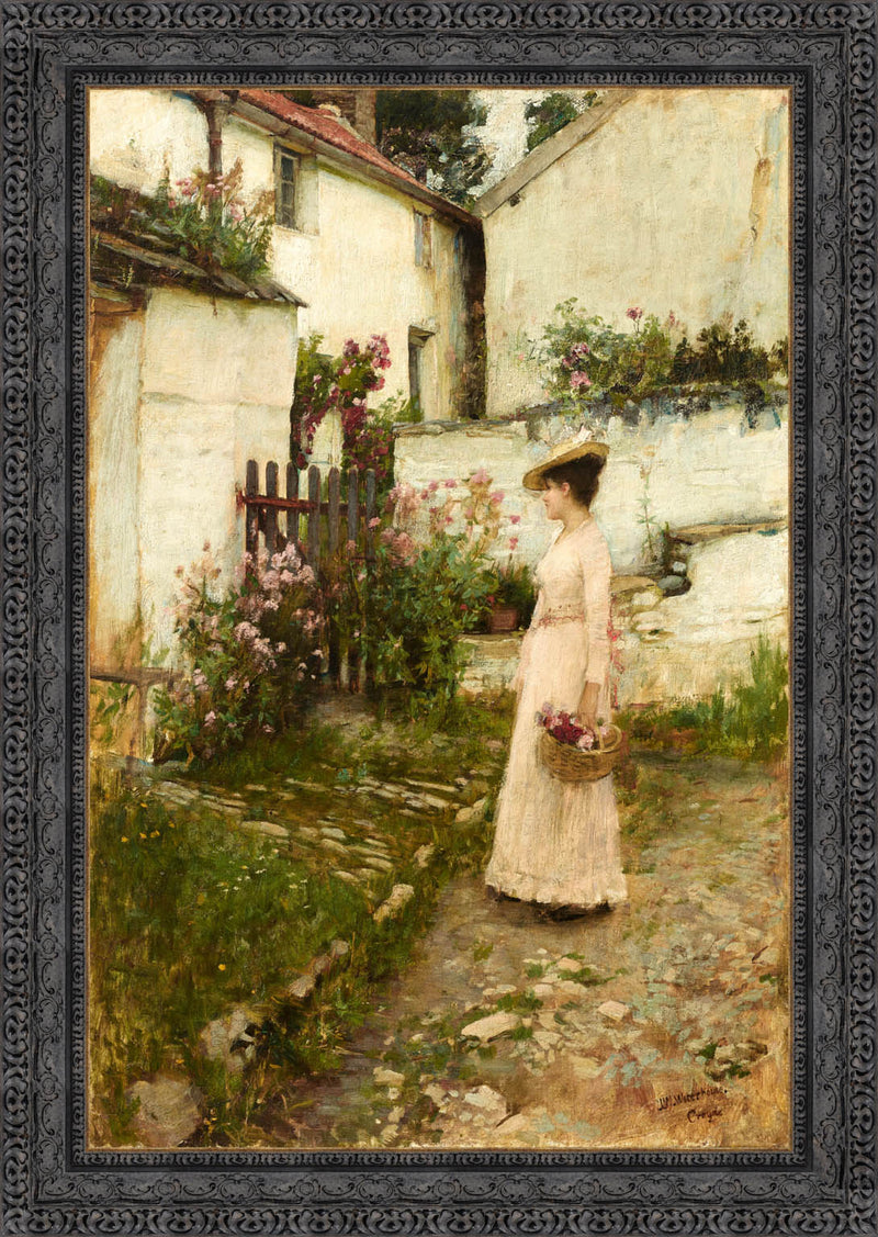 Gathering Flowers In A Devonshire Garden – John William Waterhouse, 1892