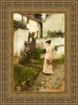 Gathering Flowers In A Devonshire Garden – John William Waterhouse, 1892