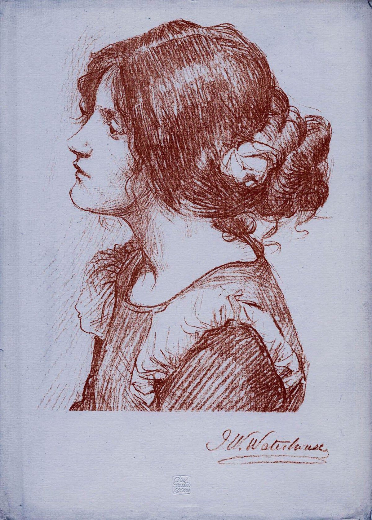Head Of A Woman – John William Waterhouse, 1896, framed