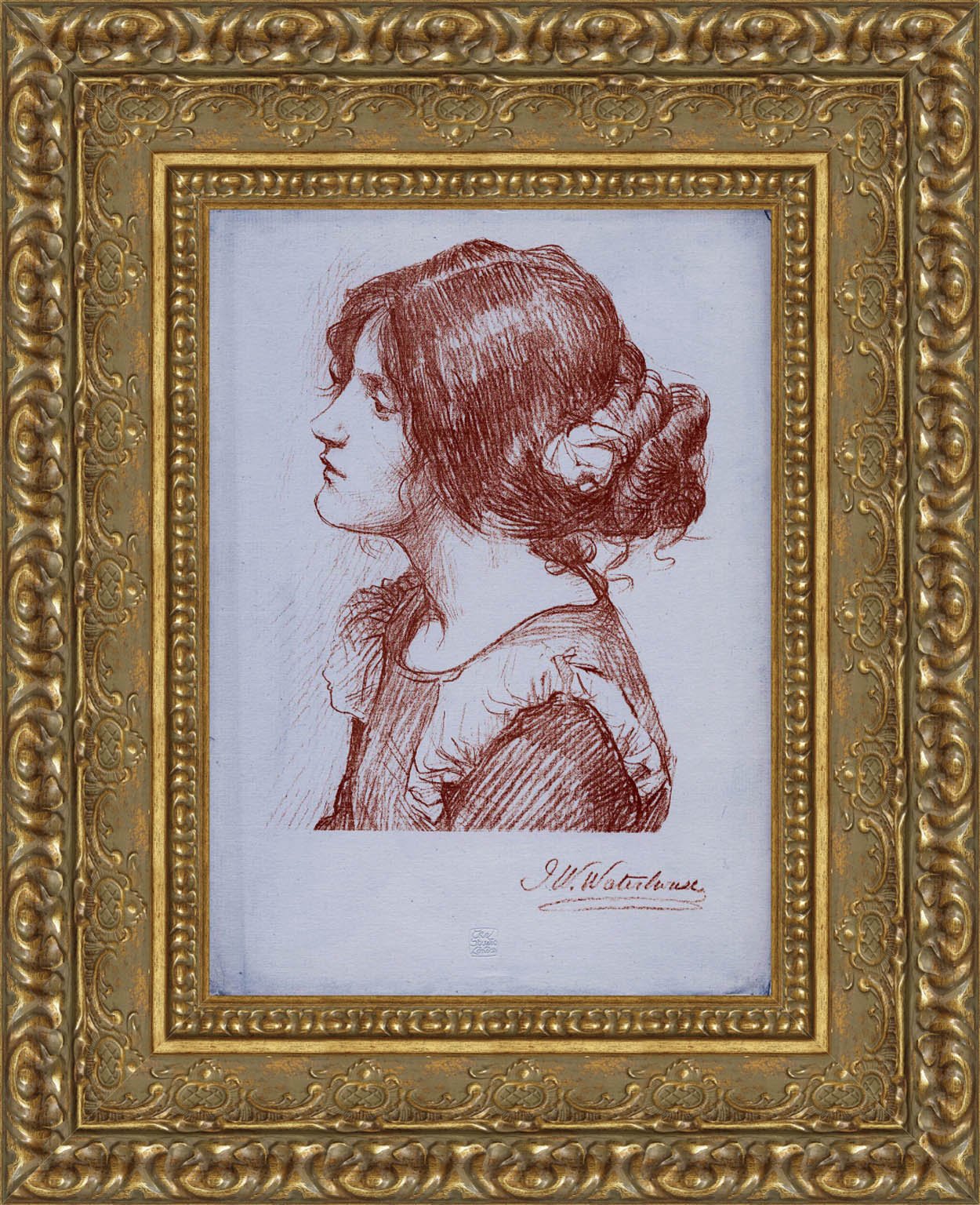 Head Of A Woman – John William Waterhouse, 1896 - Canvas Classics