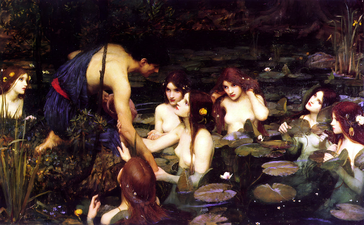Hylas and the Nymphs – John William Waterhouse, 1896 (unframed artwork)