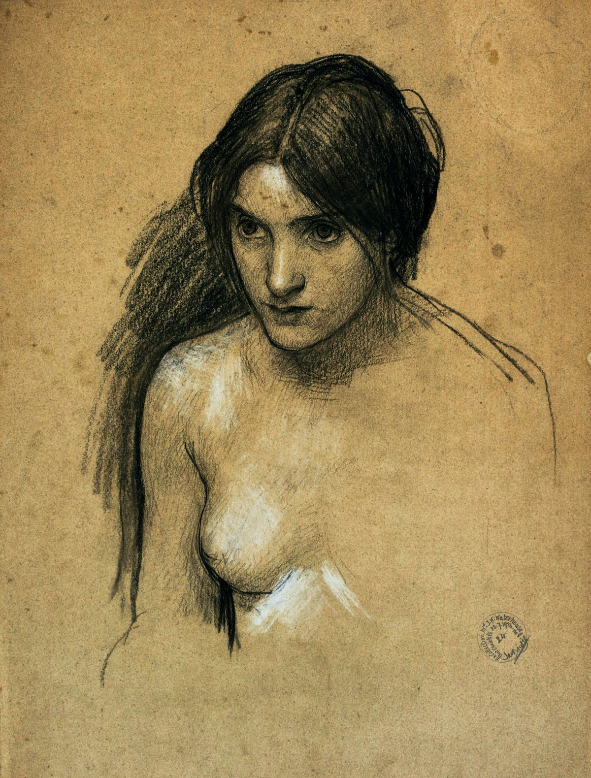 Hylas And The Nymphs Study – John William Waterhouse, c. 1896, framed