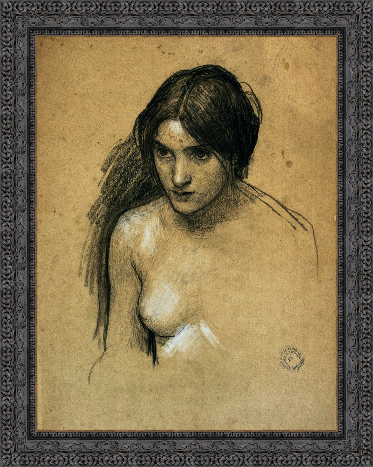 Hylas And The Nymphs Study by John William Waterhouse — Framed Giclee Canvas Print | Canvas Classics