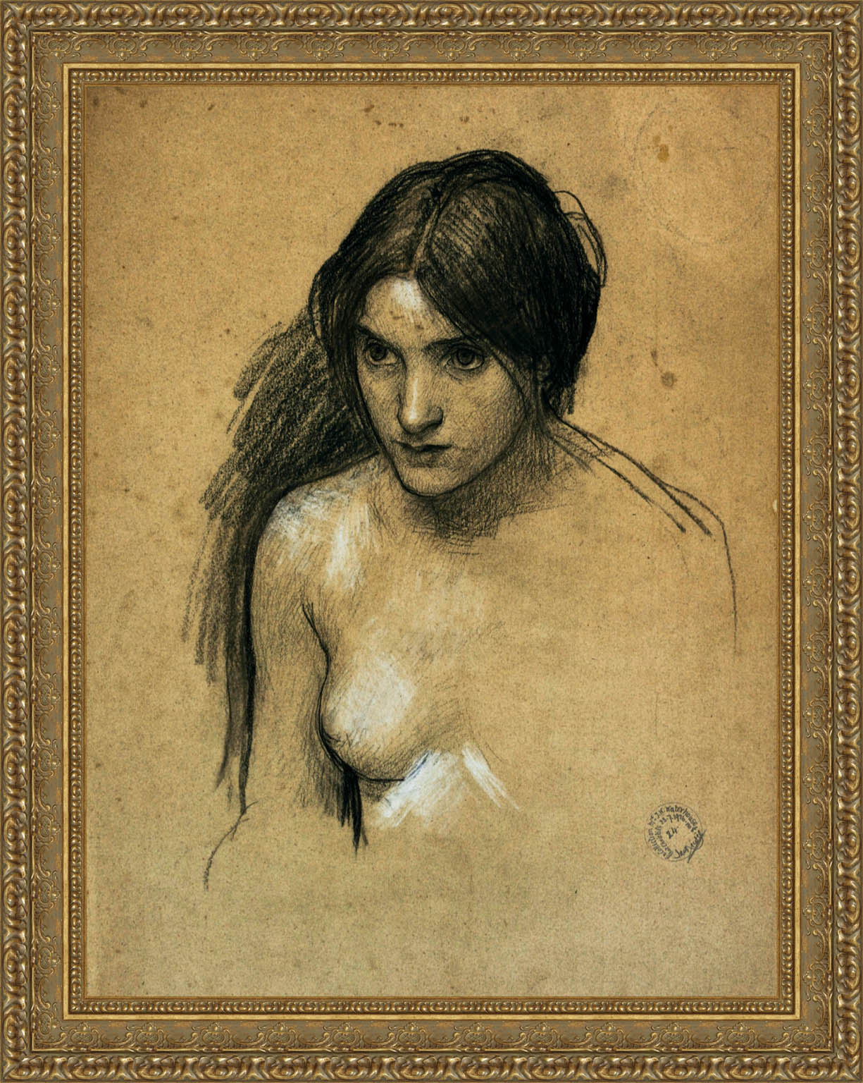 Hylas And The Nymphs Study by John William Waterhouse — Framed Giclee Canvas Print | Canvas Classics