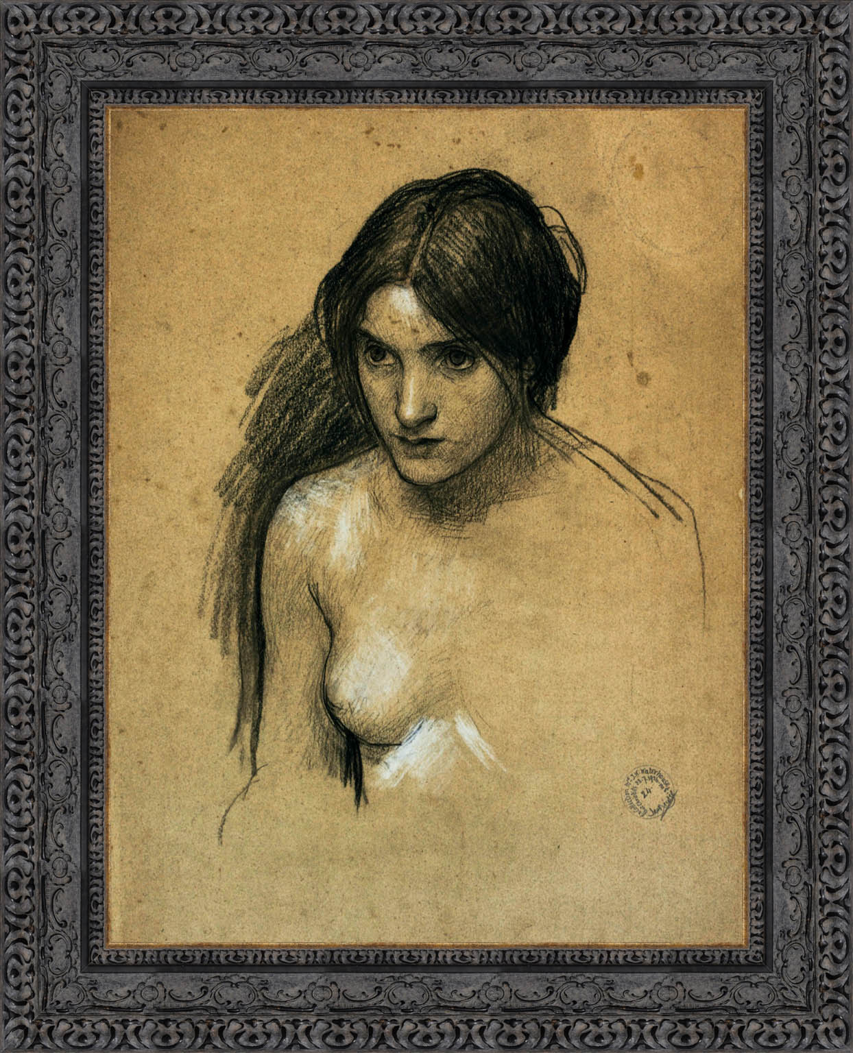 Hylas And The Nymphs Study by John William Waterhouse — Framed Giclee Canvas Print | Canvas Classics