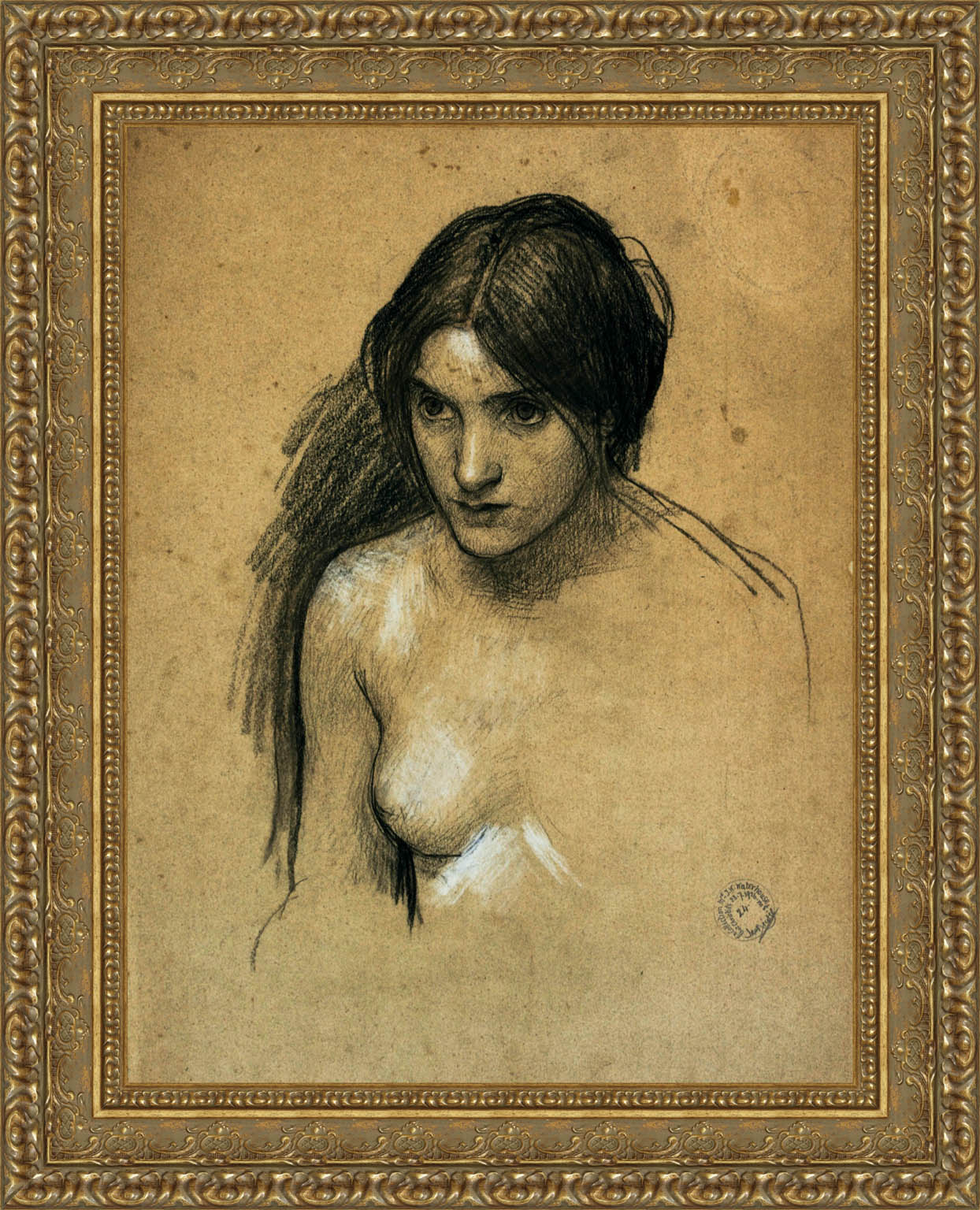 Hylas And The Nymphs Study by John William Waterhouse — Framed Giclee Canvas Print | Canvas Classics