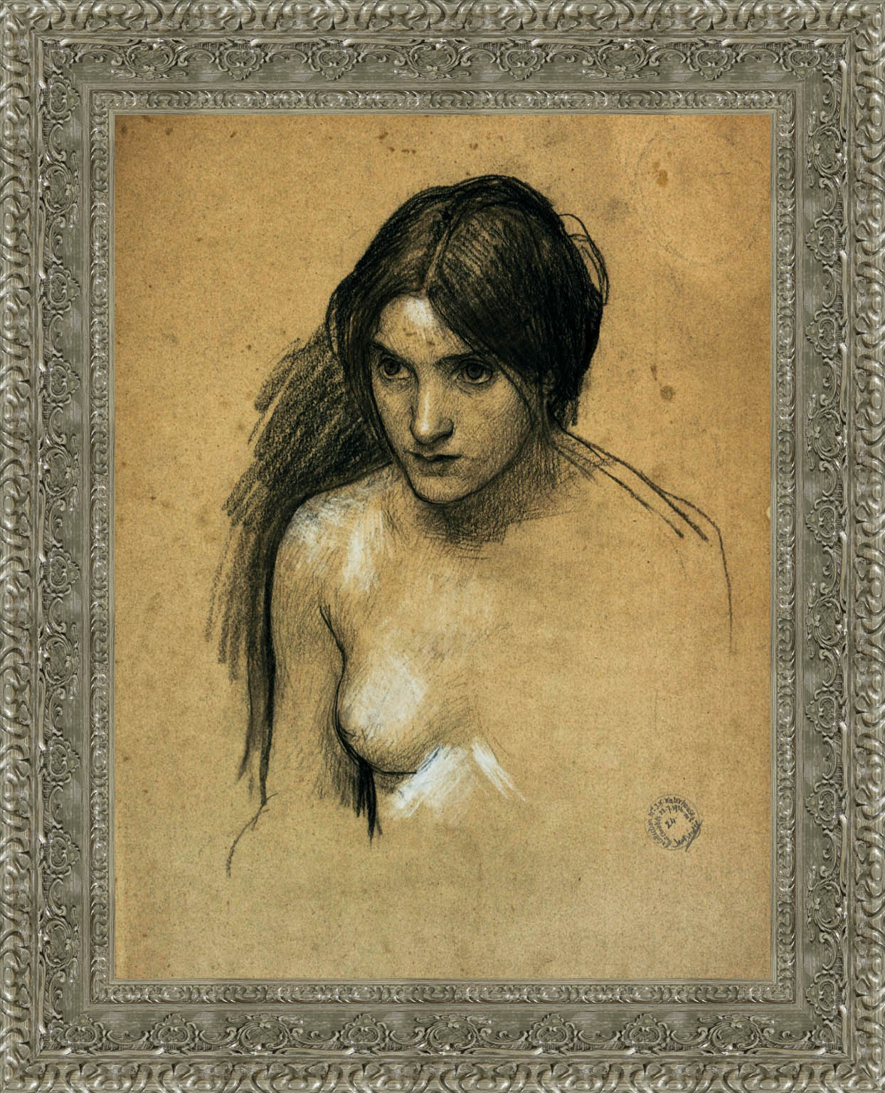 Hylas And The Nymphs Study by John William Waterhouse — Framed Giclee Canvas Print | Canvas Classics
