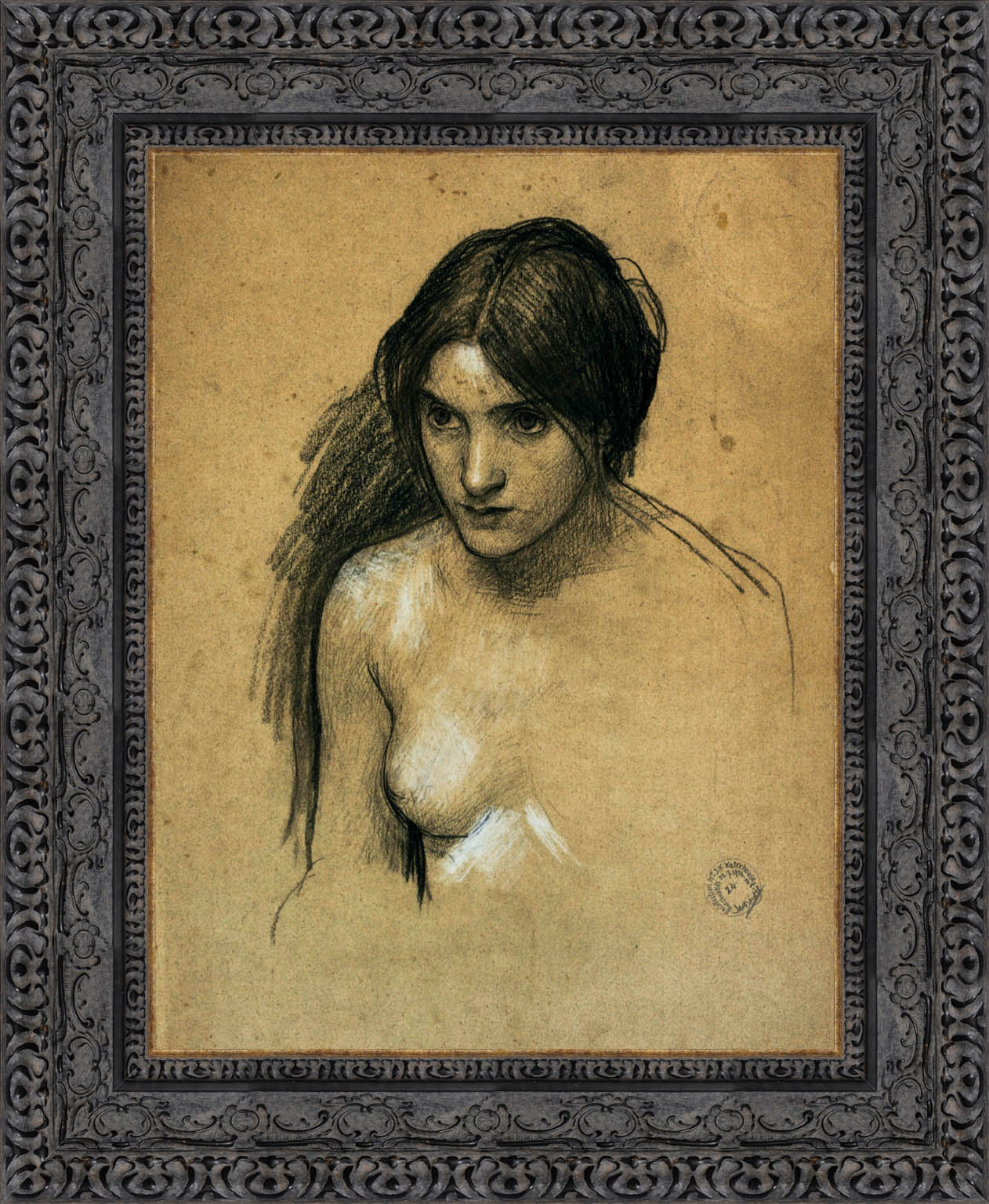 Hylas And The Nymphs Study by John William Waterhouse — Framed Giclee Canvas Print | Canvas Classics