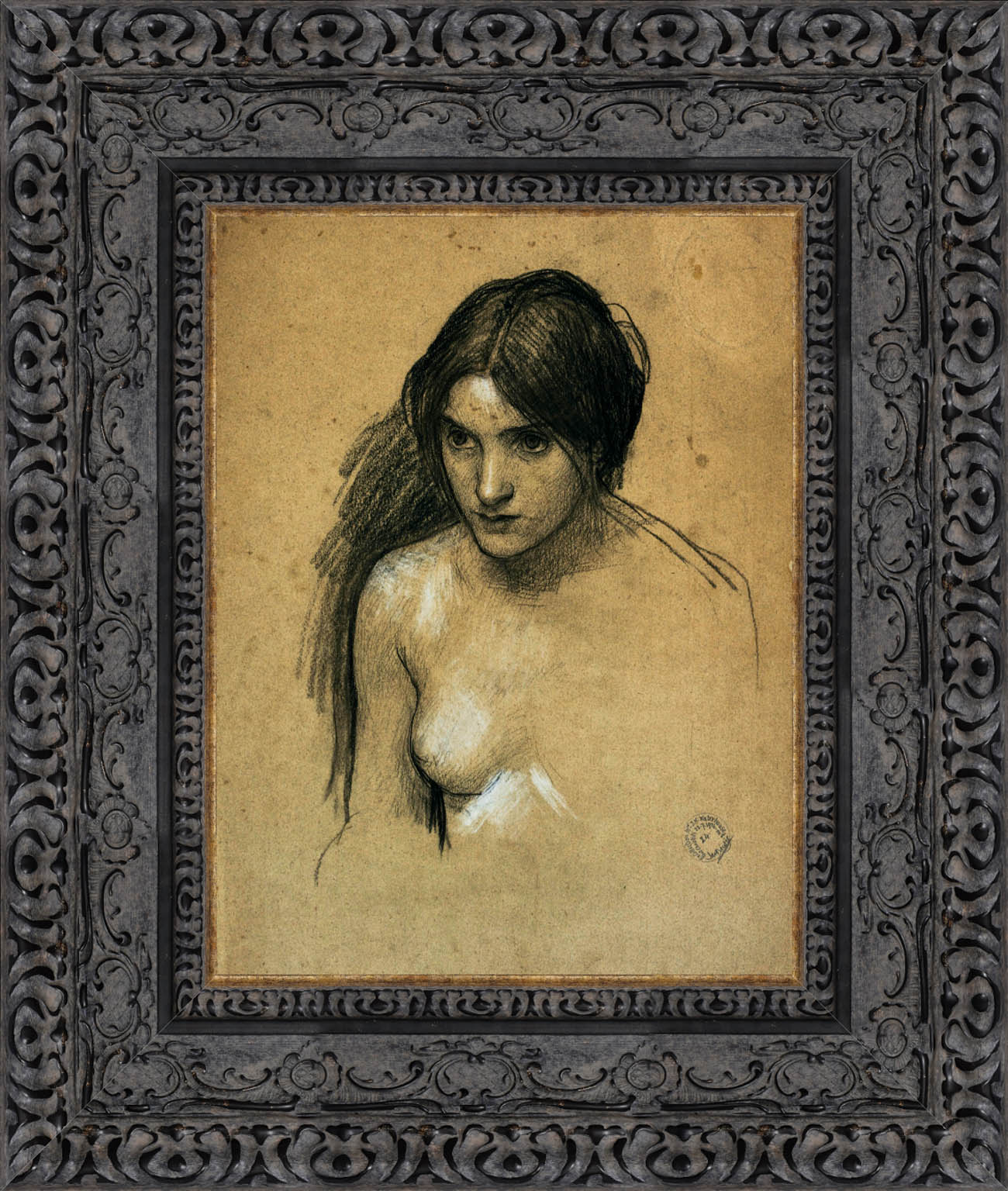 Hylas And The Nymphs Study by John William Waterhouse — Framed Giclee Canvas Print | Canvas Classics