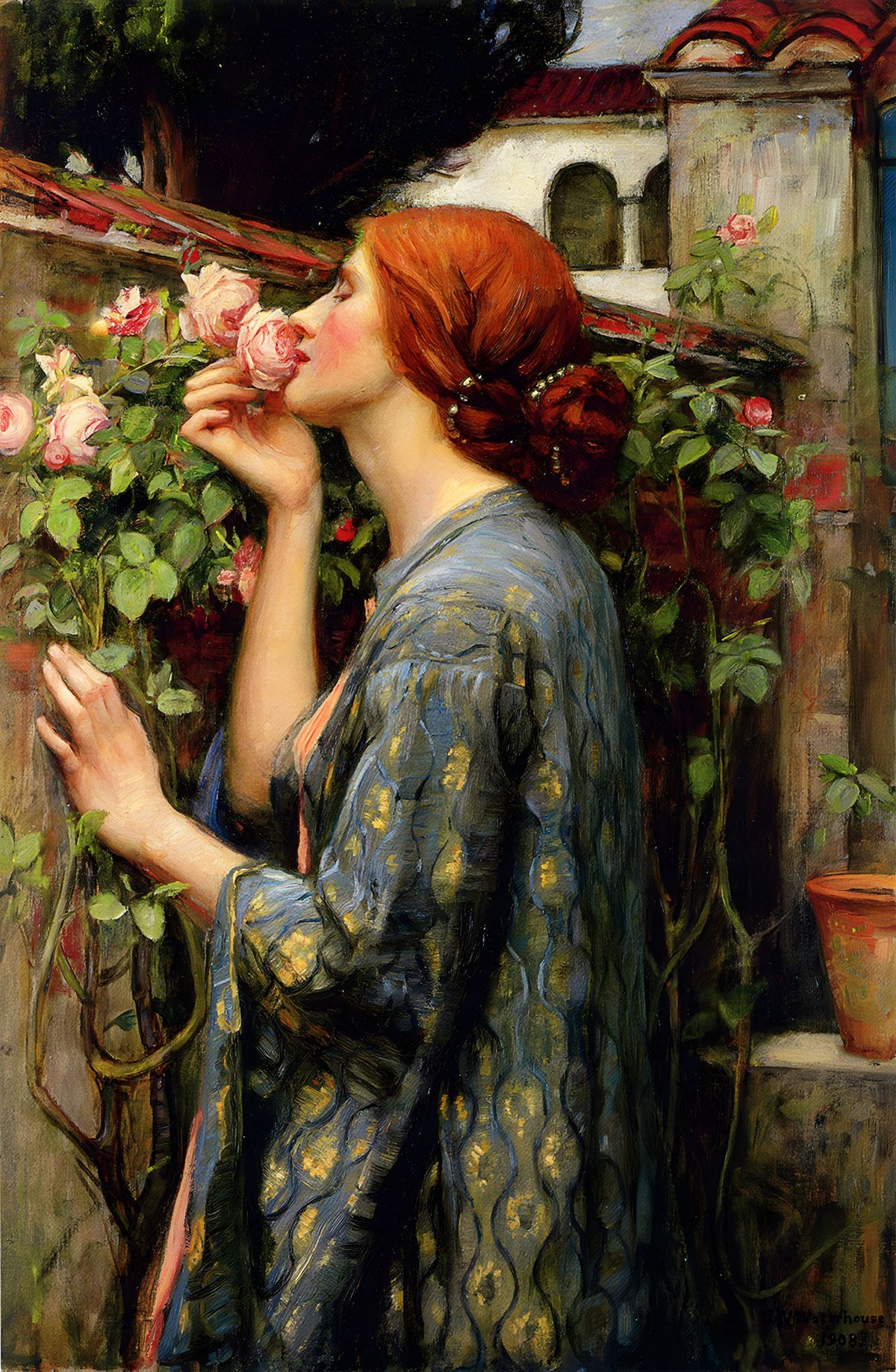 The Soul of the Rose – John William Waterhouse, 1908, framed