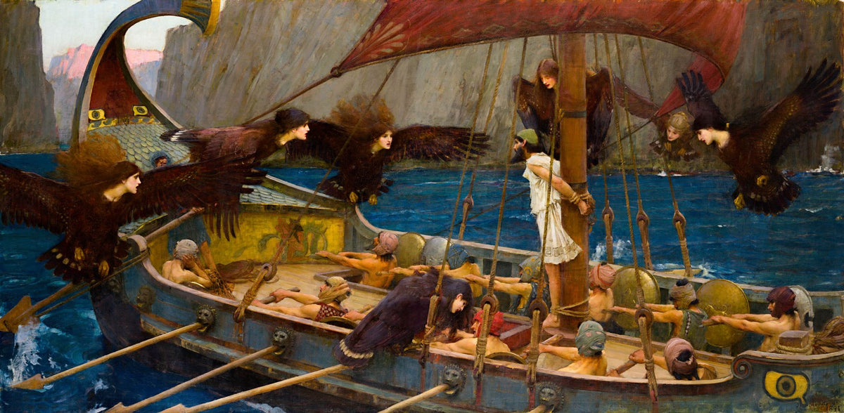Ulysses and the Sirens – John William Waterhouse, 1891, framed