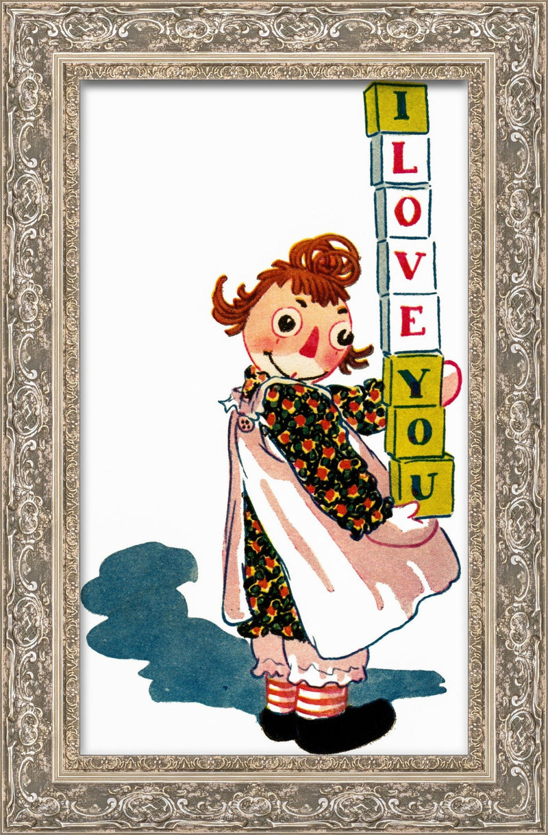 Rag Doll With I Love You Blocks - Johnny Gruelle