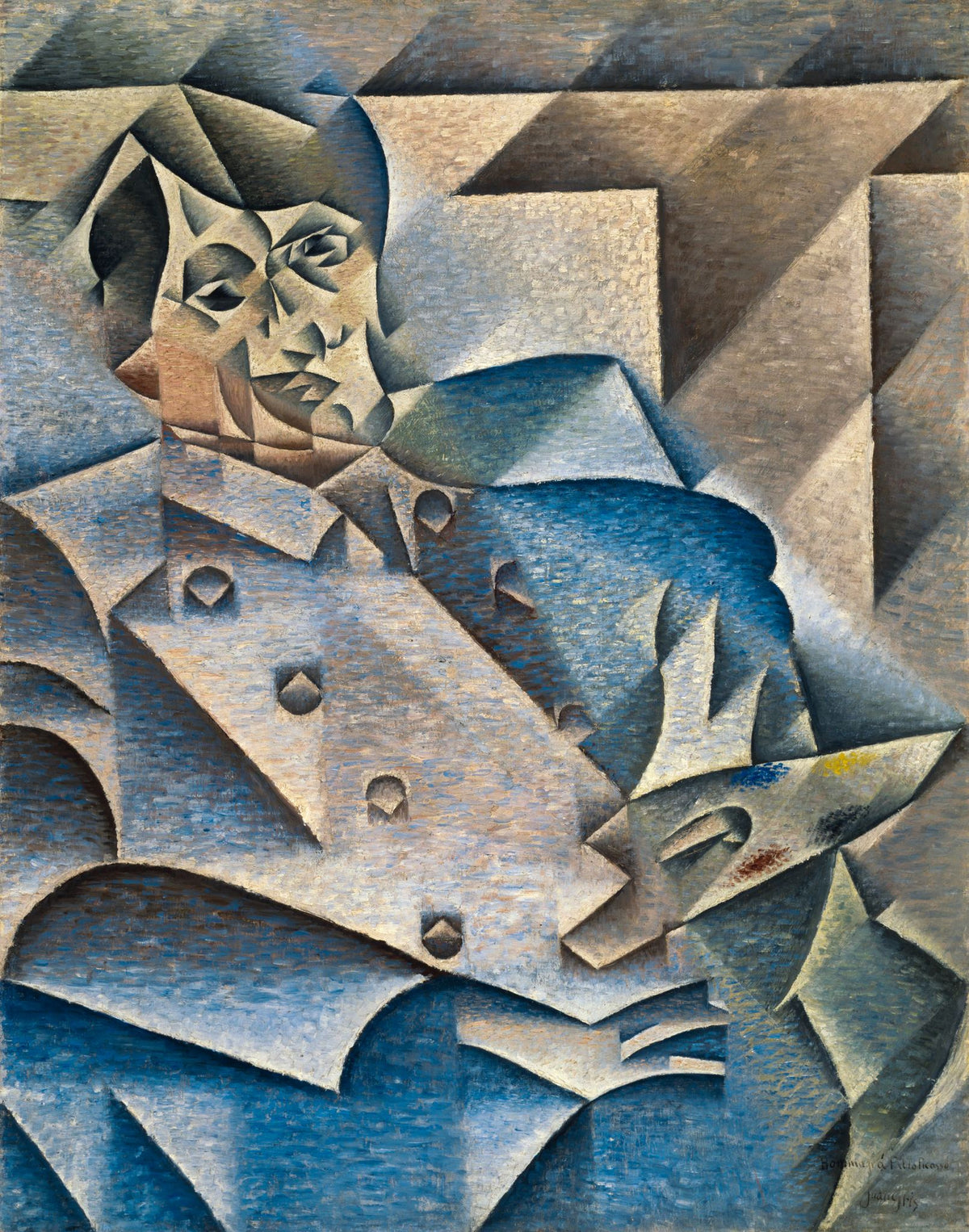 Portrait Of Pablo Picasso – Juan Gris, 1912, framed