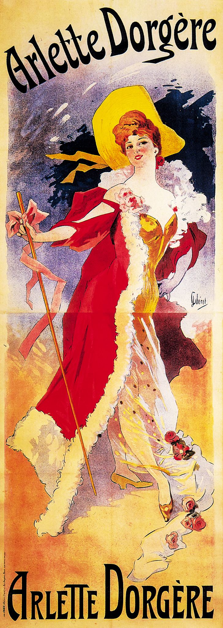 Arlette Dorgère – Jules Chéret, 1904, framed