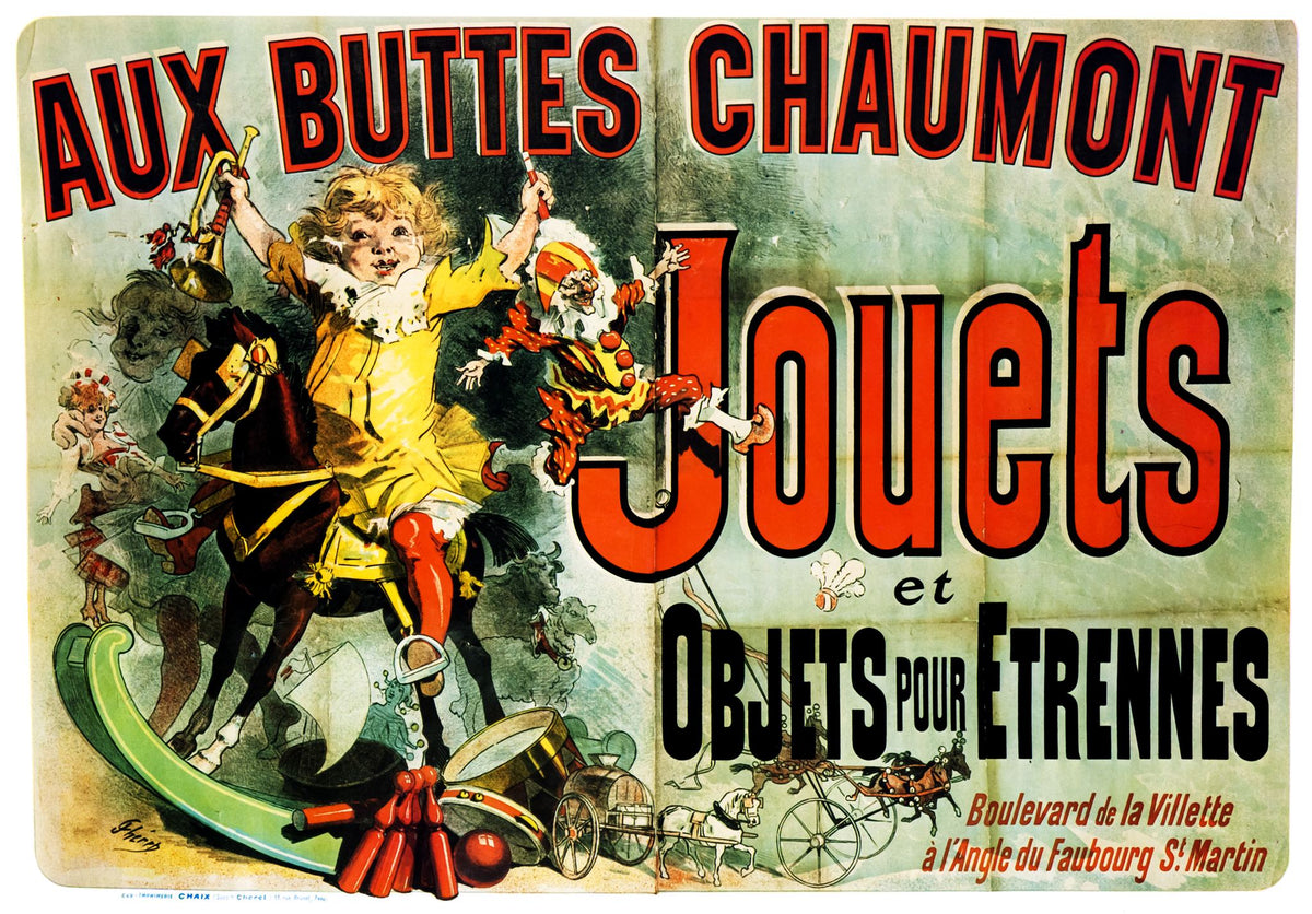 Aux Buttes Chaumont, Jouets – Jules Chéret, framed