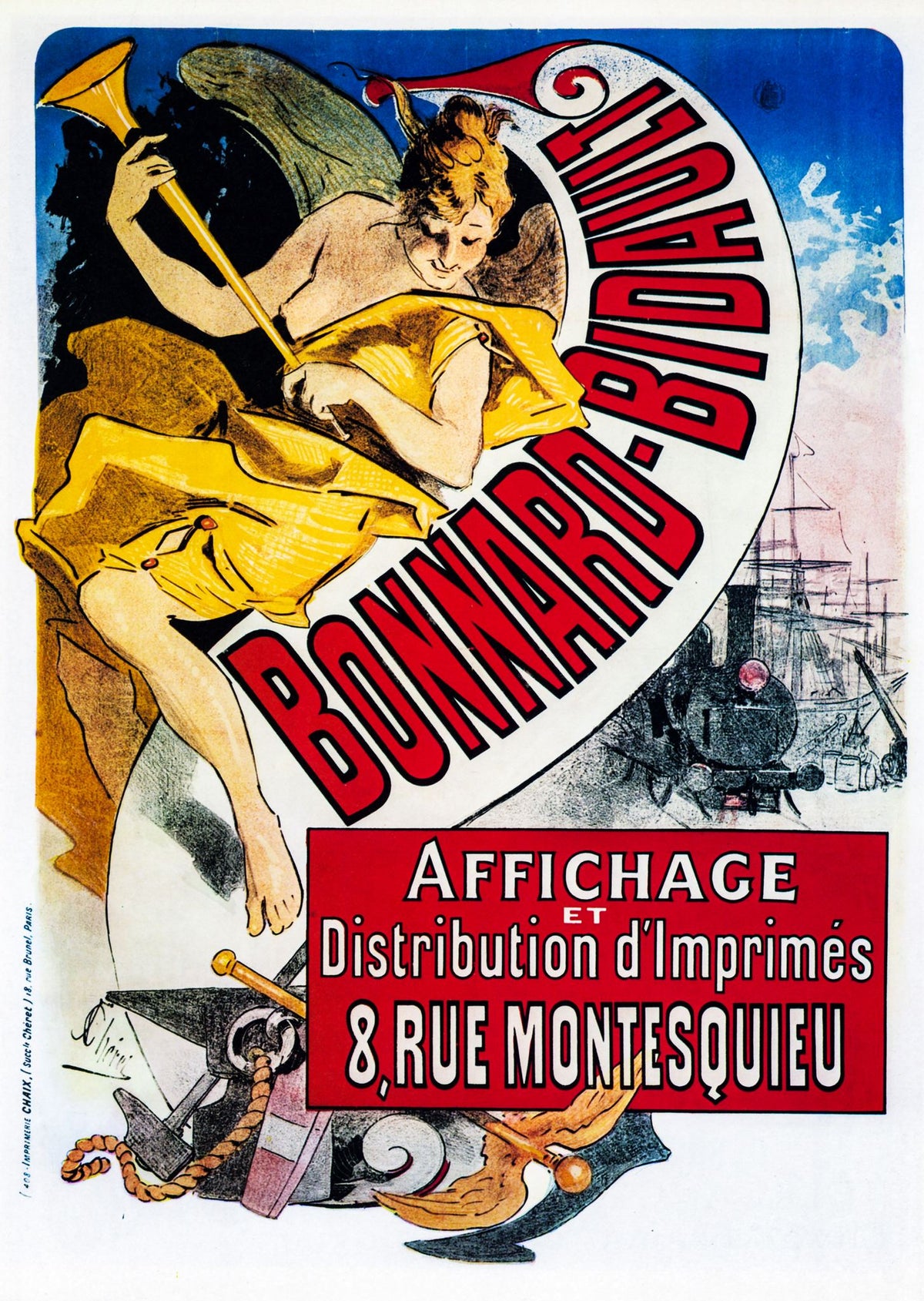 Bonnard-Bidault – Jules Chéret, 1887, framed