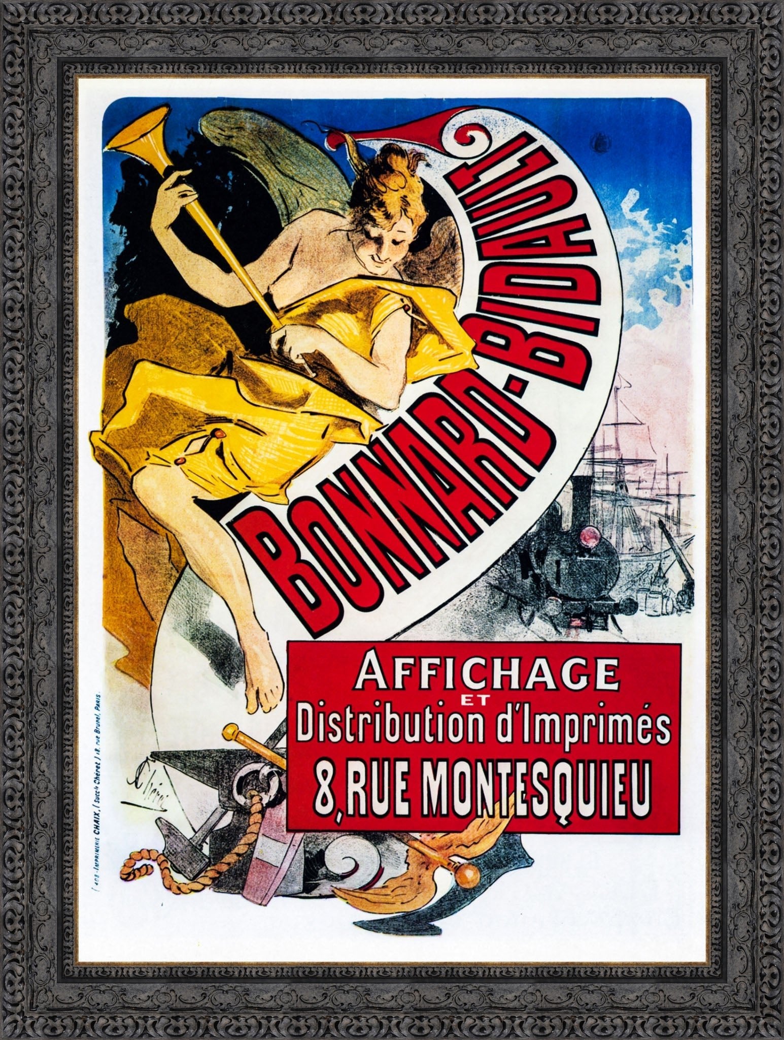 Bonnard-Bidault by Jules Chéret — Framed Giclee Canvas Print | Canvas Classics