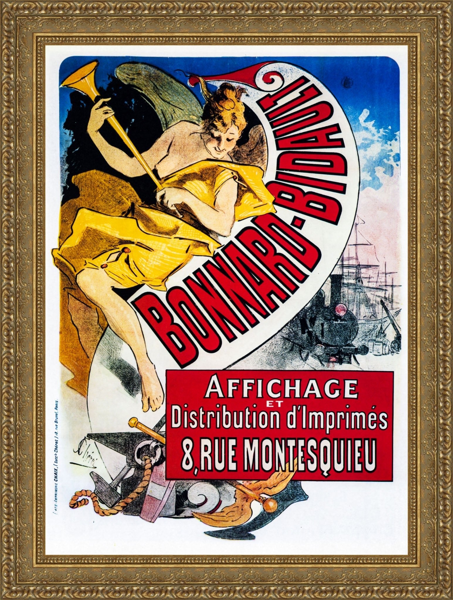 Bonnard-Bidault by Jules Chéret — Framed Giclee Canvas Print | Canvas Classics