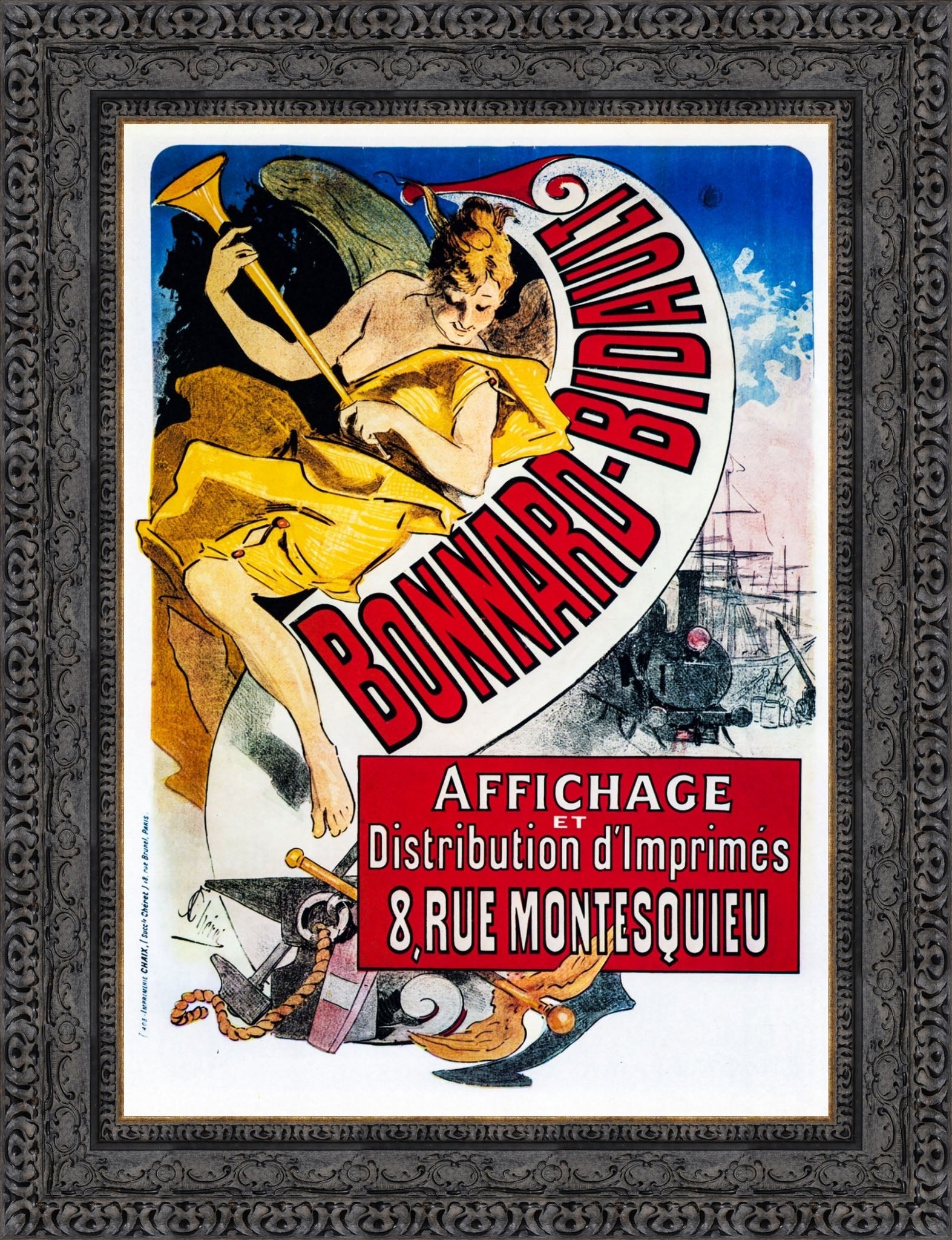 Bonnard-Bidault by Jules Chéret — Framed Giclee Canvas Print | Canvas Classics