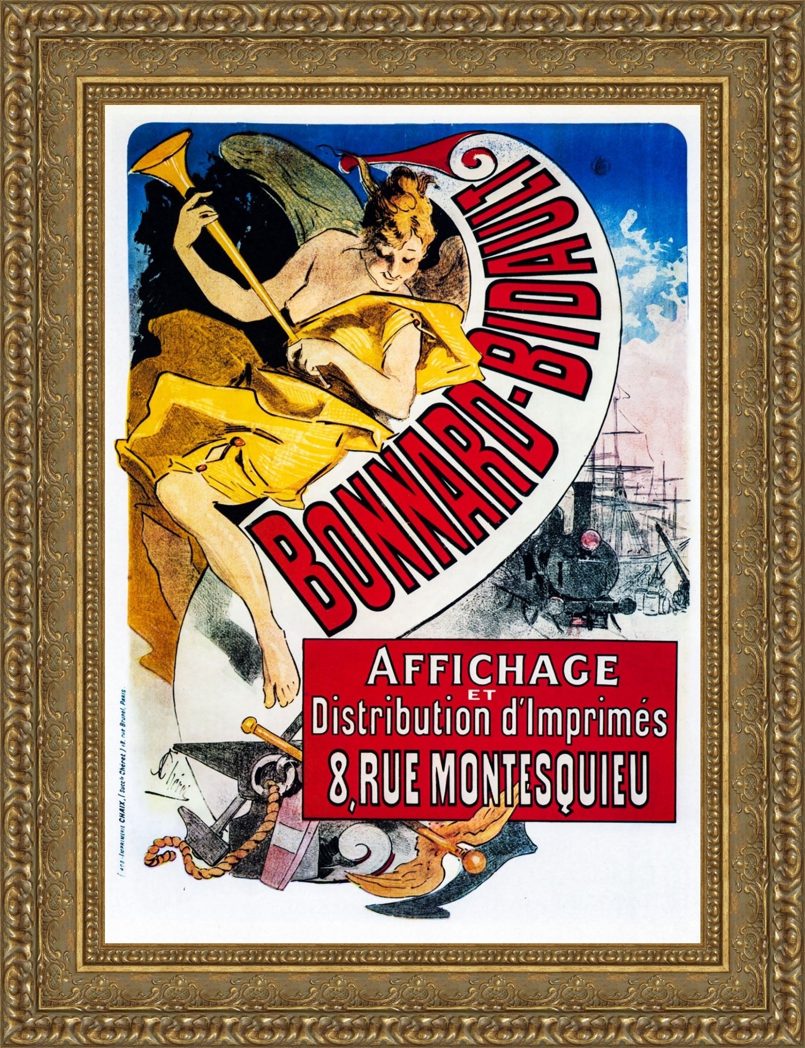 Bonnard-Bidault by Jules Chéret — Framed Giclee Canvas Print | Canvas Classics