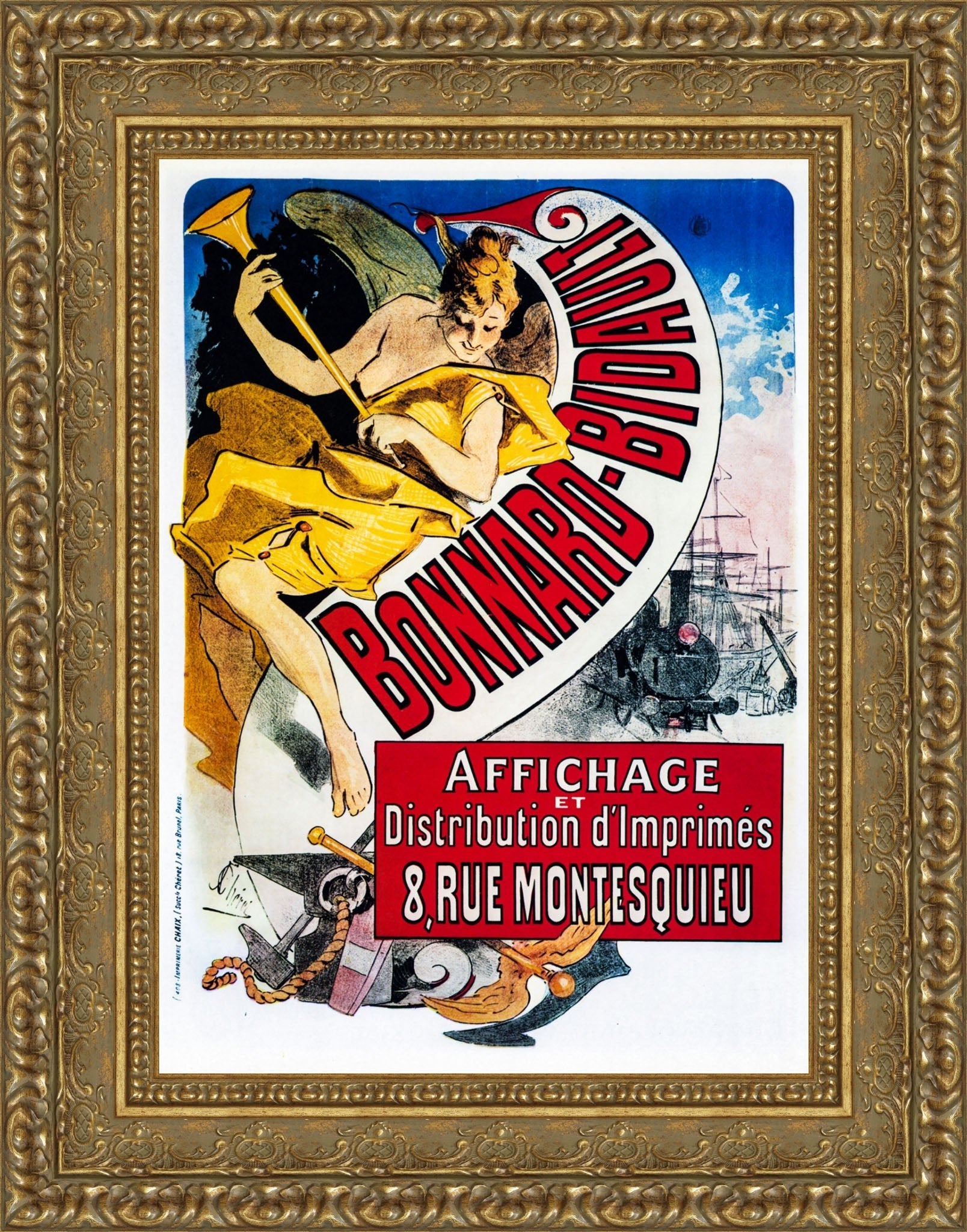 Bonnard-Bidault by Jules Chéret — Framed Giclee Canvas Print | Canvas Classics