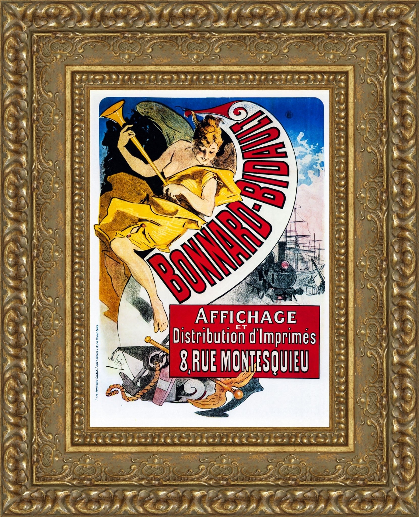 Bonnard-Bidault by Jules Chéret — Framed Giclee Canvas Print | Canvas Classics