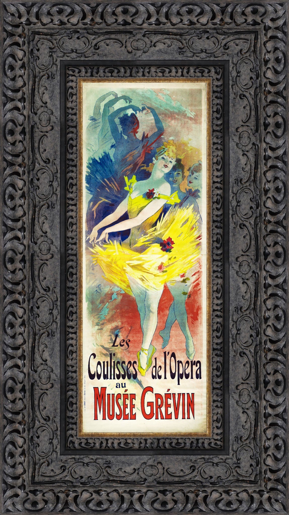 Les Coulisses de l’Opéra au Musée Grévin by Jules Chéret — Framed Giclee Canvas Print | Canvas Classics