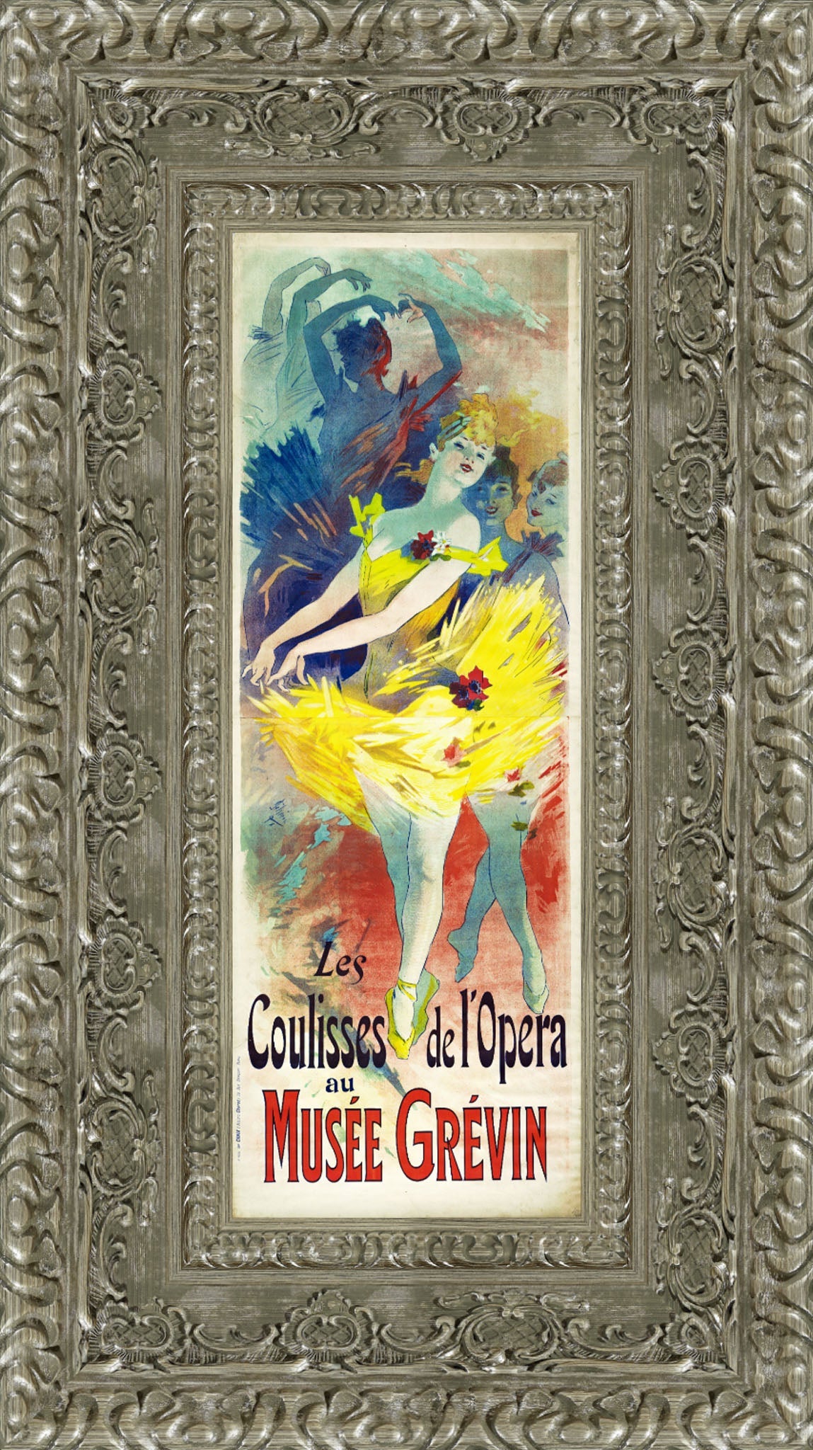 Les Coulisses de l’Opéra au Musée Grévin by Jules Chéret — Framed Giclee Canvas Print | Canvas Classics