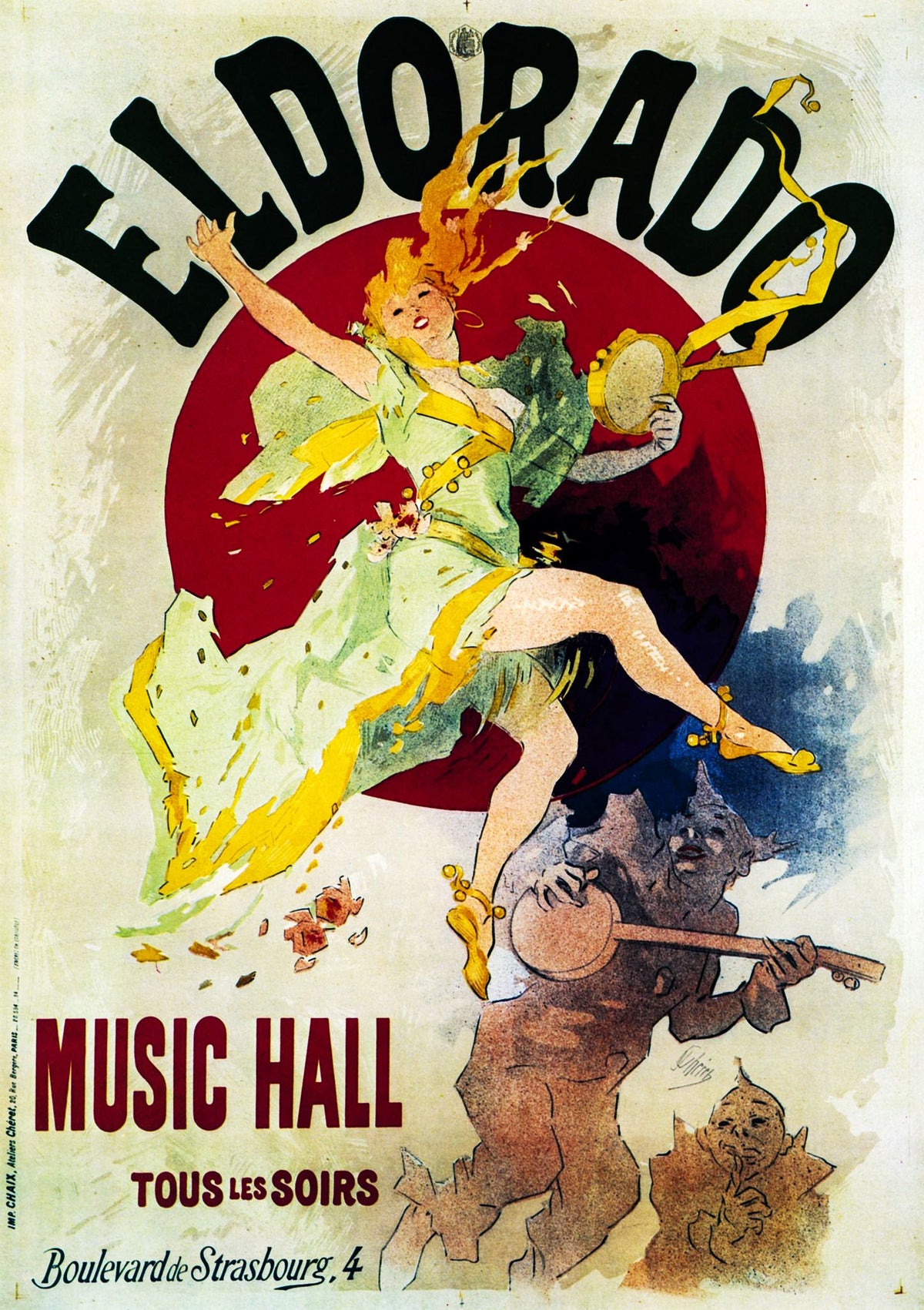 Eldorado Music Hall – Jules Chéret, 1894, framed