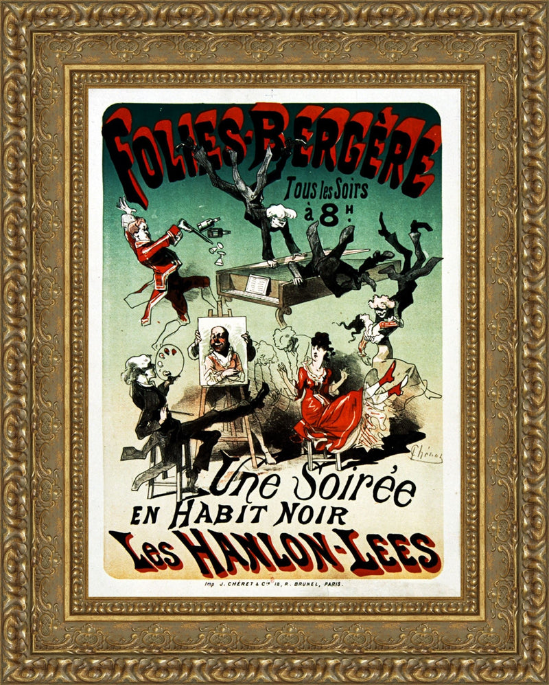 Folies-Bergère, Les Hanlon-Lees: Une Soirée en Habit Noir – Jules Chéret, 1875